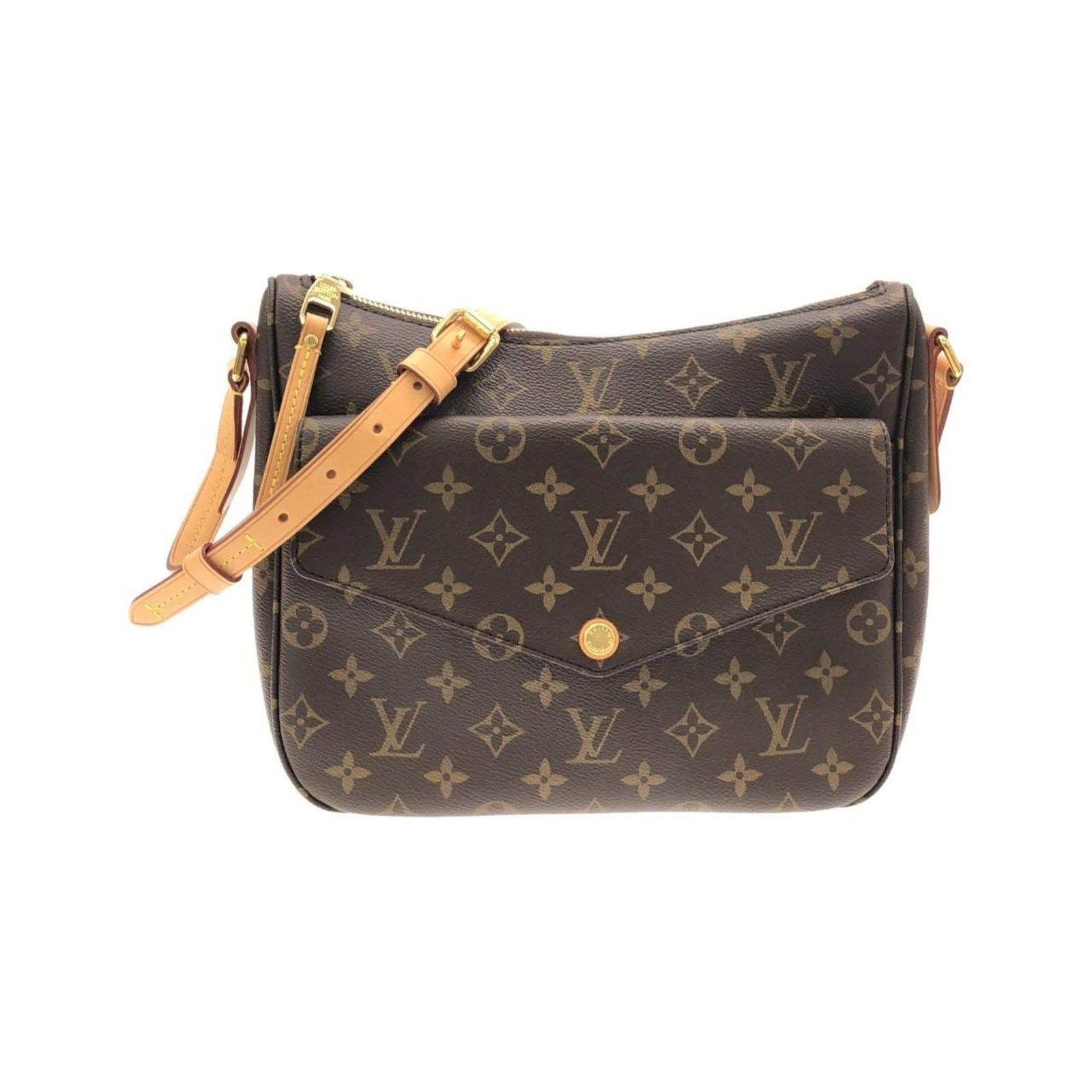 Canvas Coated Bag Shoulder Vuitton Louis: Canvas Coated Bag Shoulder Vuitton Louis Used Louis Vuitton shoulder bag with coated canvas material, featuring a classic brown color. The bag has some scratches and dirt, but overall remains in very