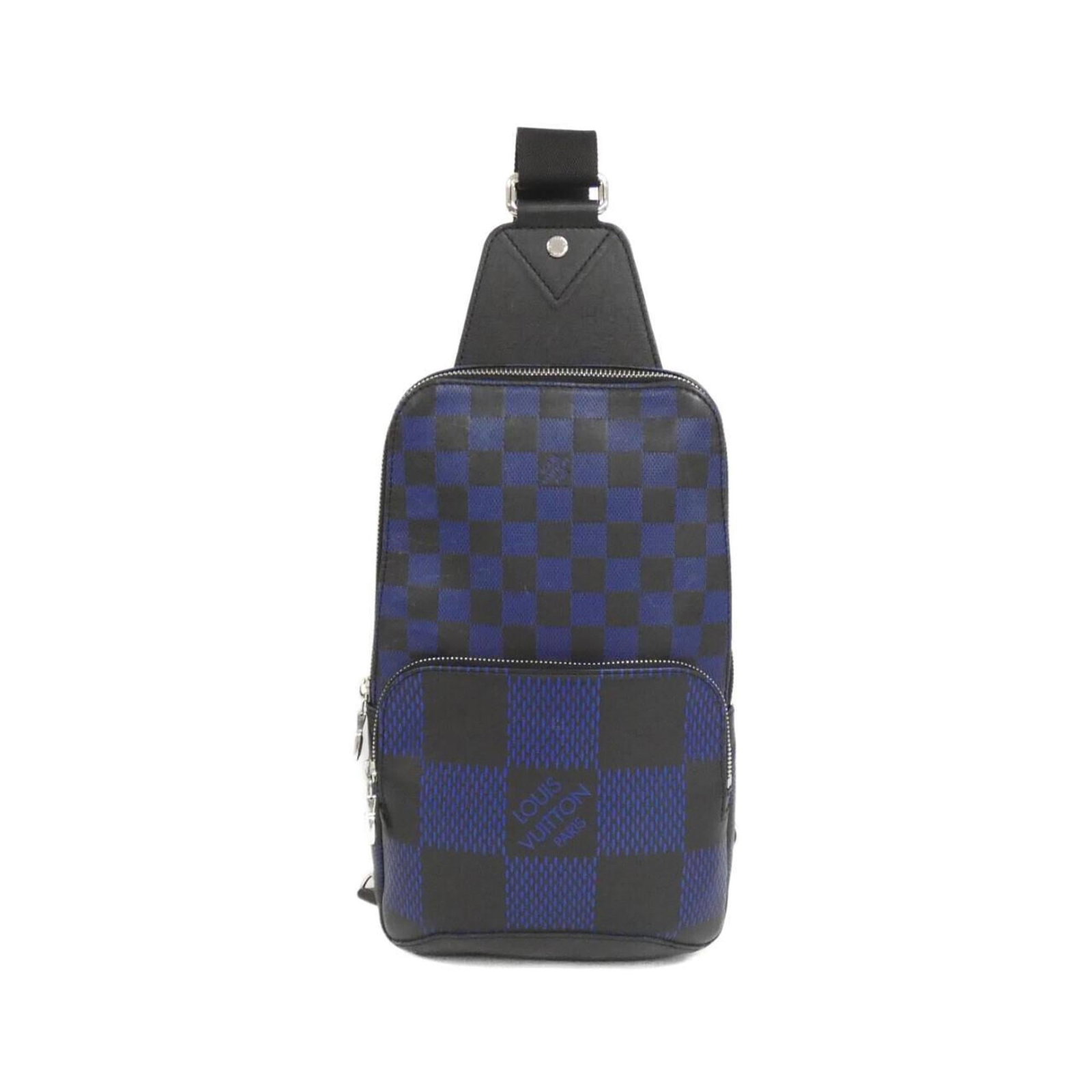 Handbag Leather Louis Vuitton: Handbag Leather Louis Vuitton A Louis Vuitton handbag made from high-quality calf leather, featuring marine-colored exterior and silver hardware. The bag measures 32cm x 18cm x 6cm and has a few trace