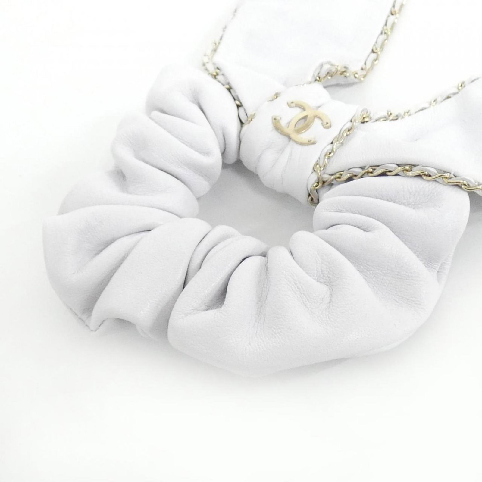 Chanel leather scrunchie - 4