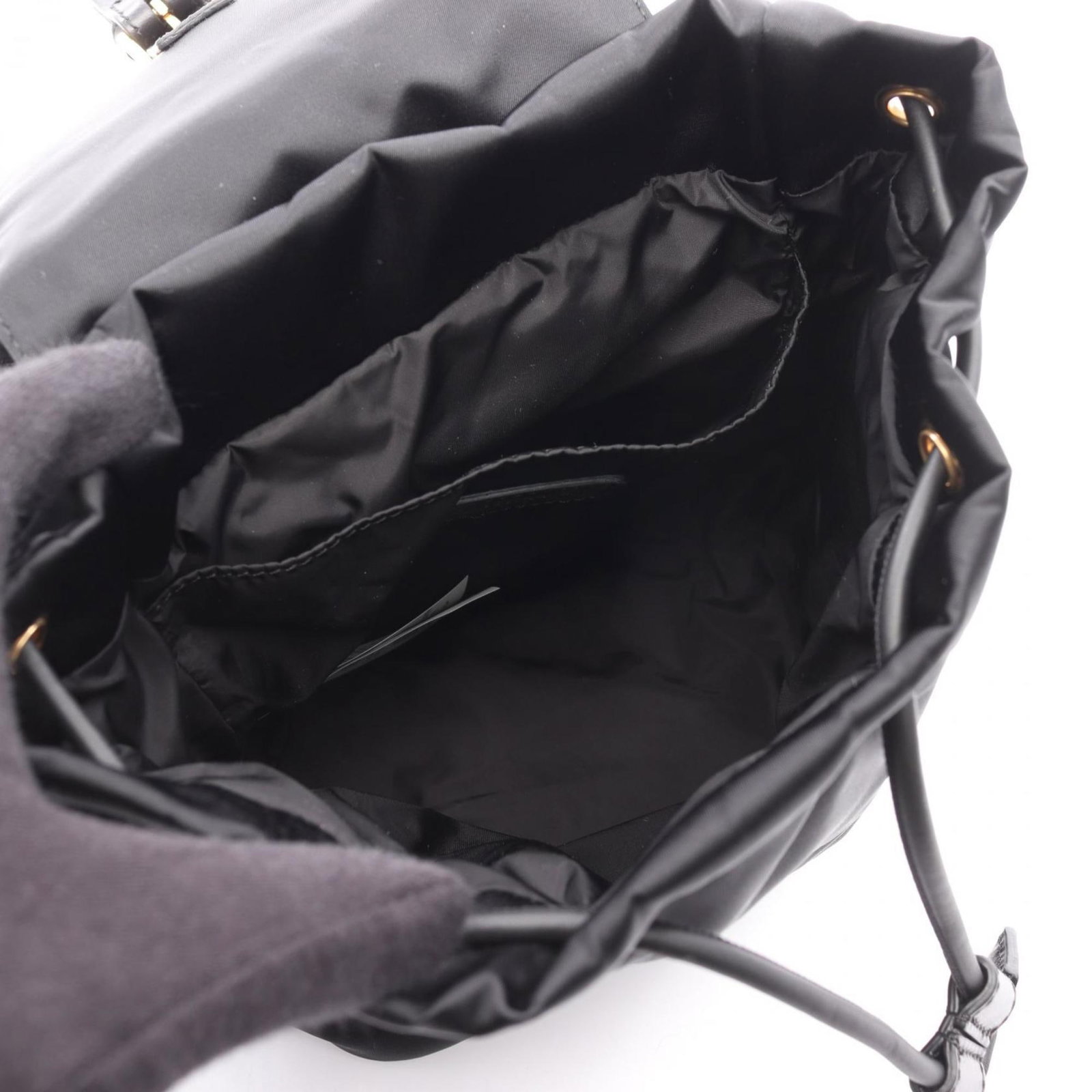 Versace backpack nylon leather - 3