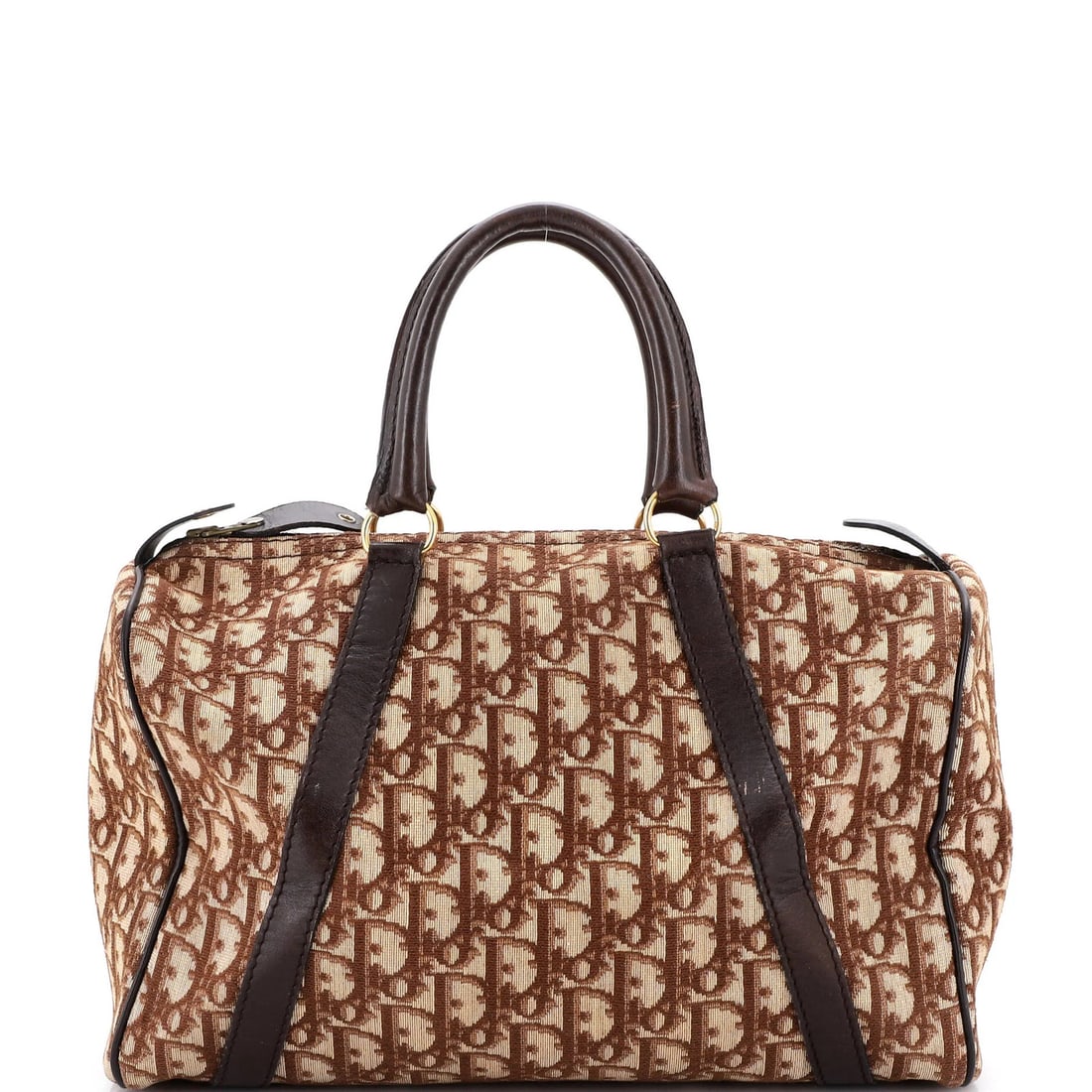 Christian Dior Vintage Trotter Bag Canvas Diorissimo Medium: Christian Dior Vintage Trotter Bag Canvas Diorissimo Medium The Christian Dior Vintage Trotter Bag Canvas Diorissimo Medium boasts a rich, brown canvas exterior with subtle signs of wear, giving it a