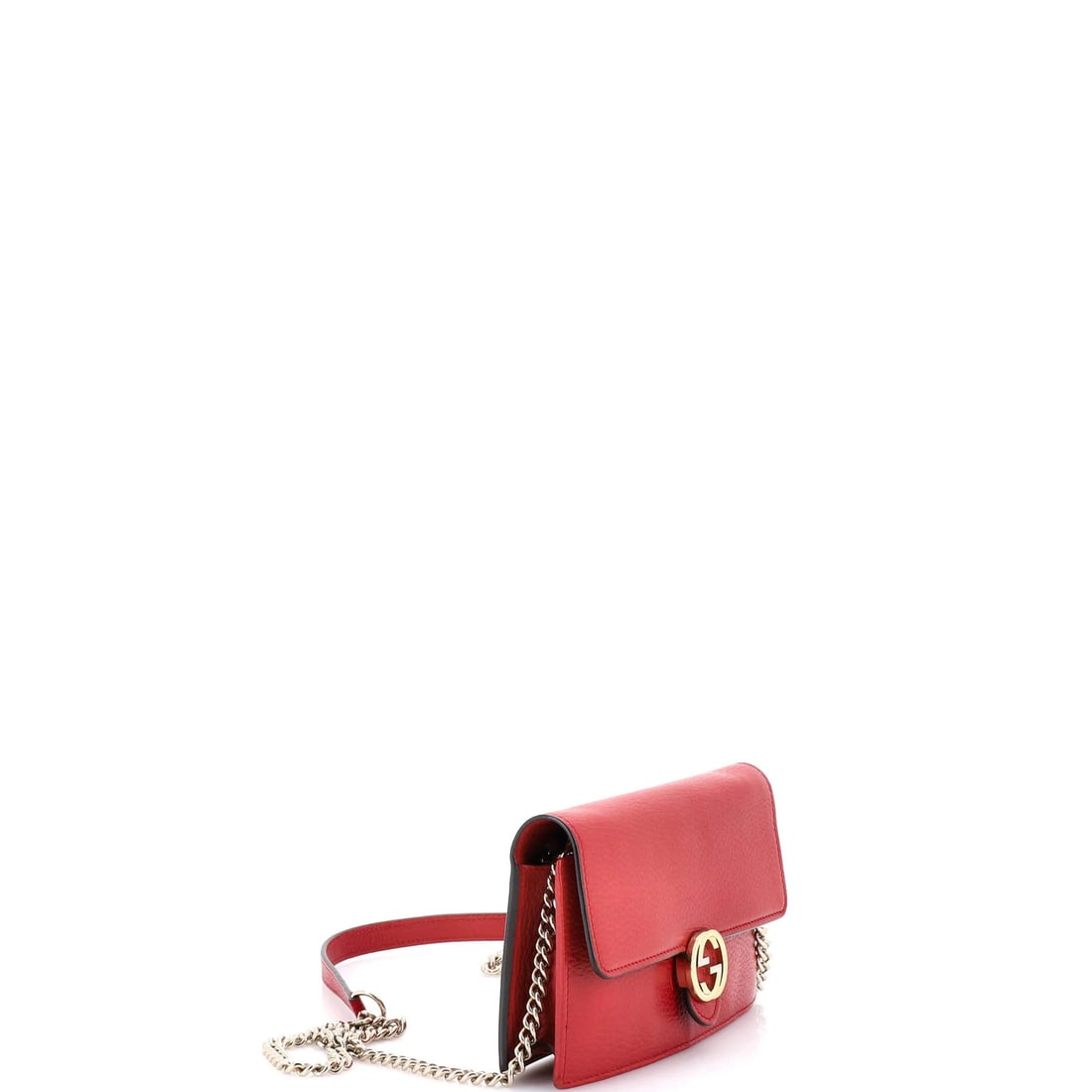 Interlocking Wallet Leather Chain Gucci - 2