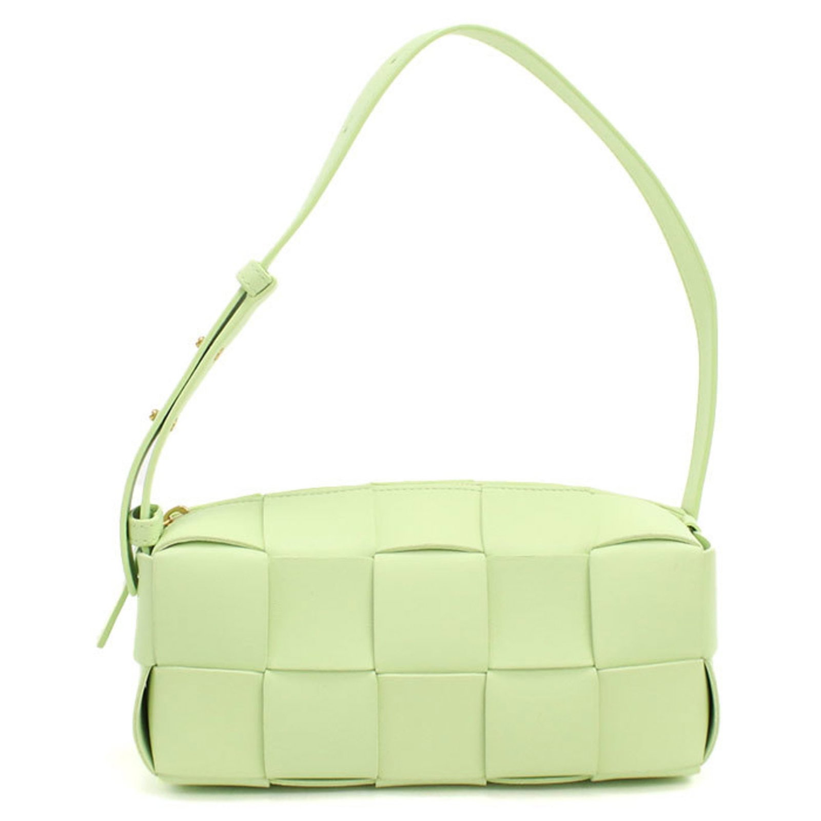 Leather shoulder bag from Bottega Veneta: Leather shoulder bag from Bottega Veneta Bottega Veneta's iconic lambskin shoulder bag boasts a stunning green hue, adding a pop of color to any outfit. With its classic design and premium leather con