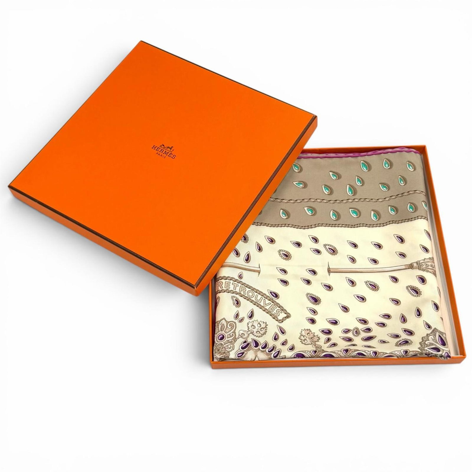 Silk Hermes Scarf - 2