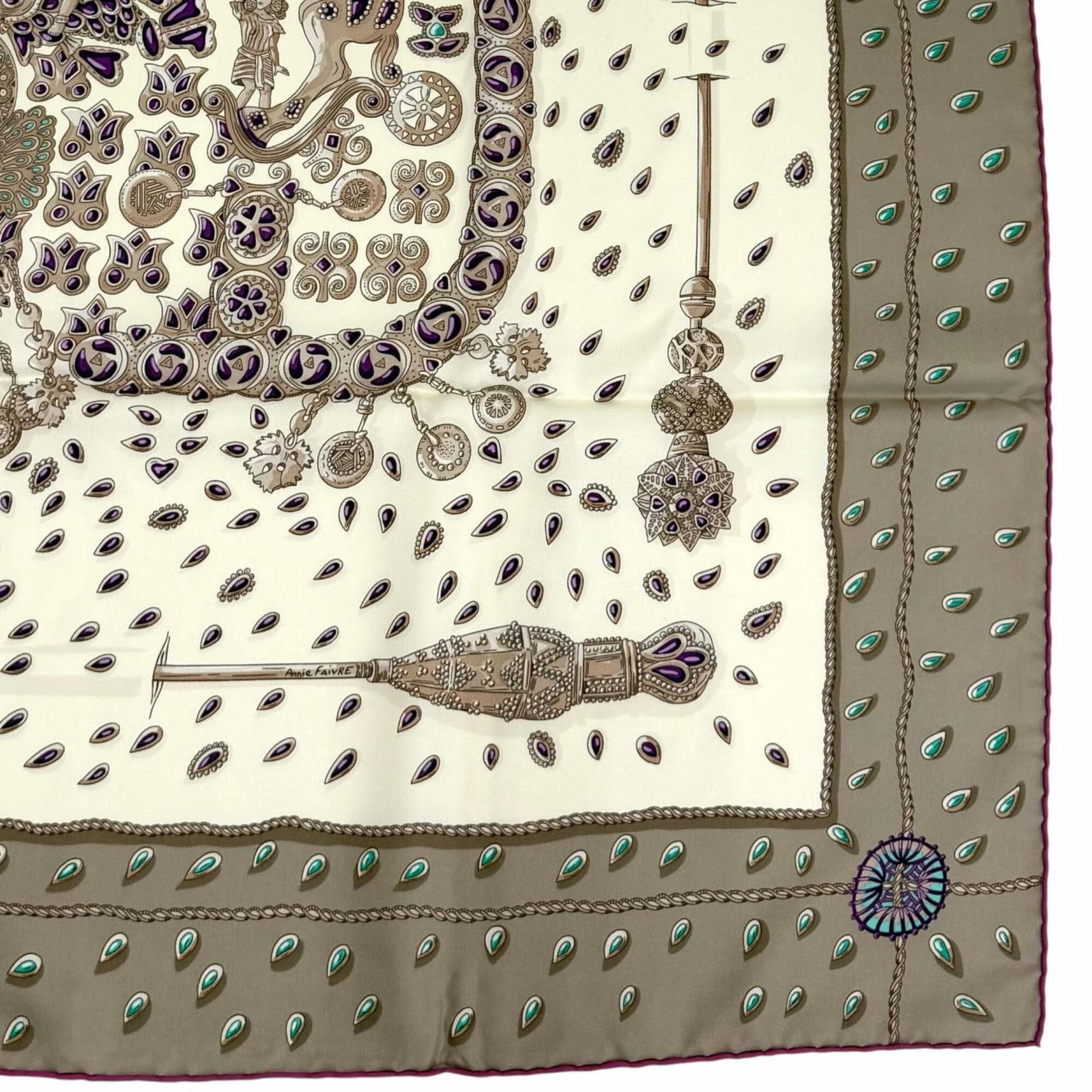 Silk Hermes Scarf - 5