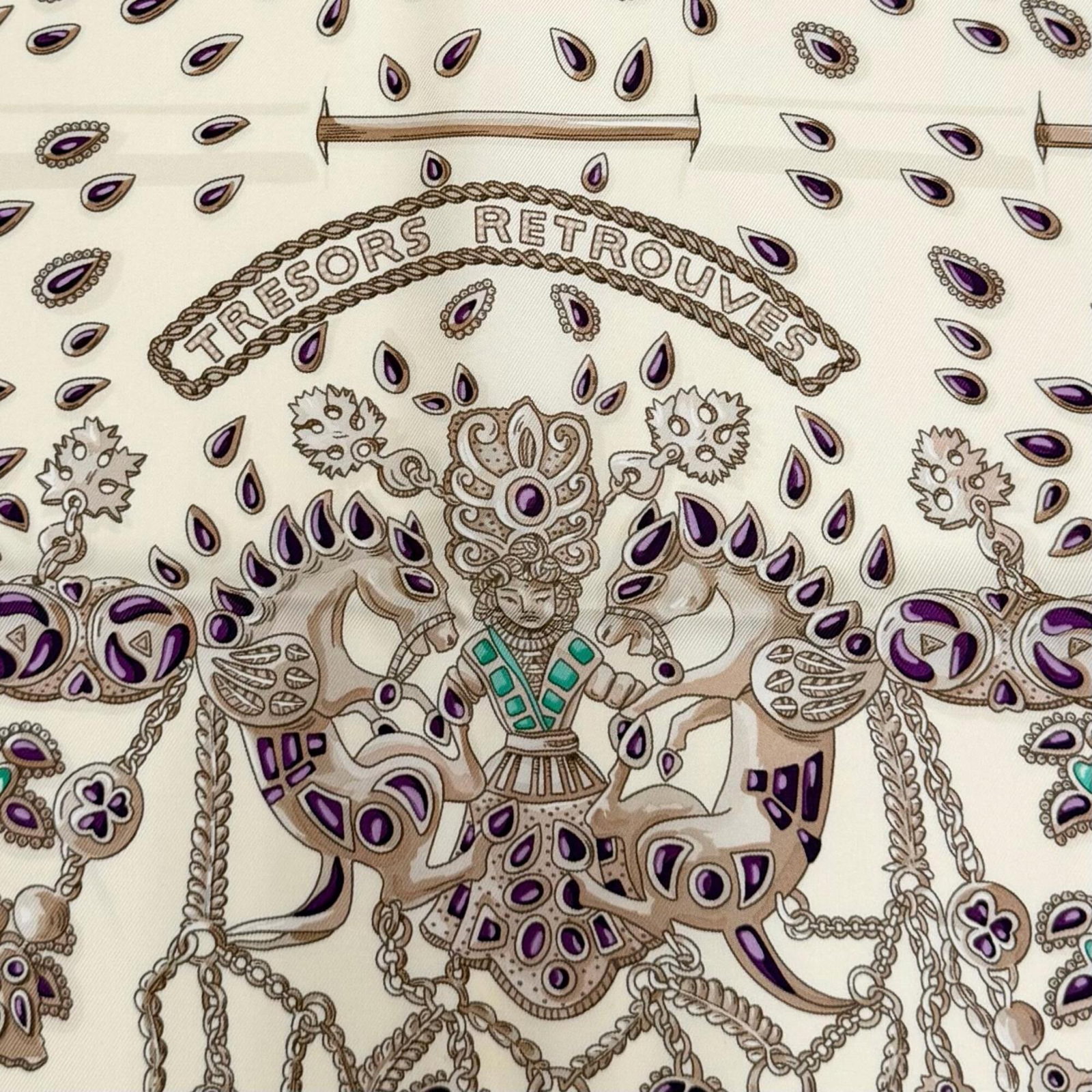 Silk Hermes Scarf - 7