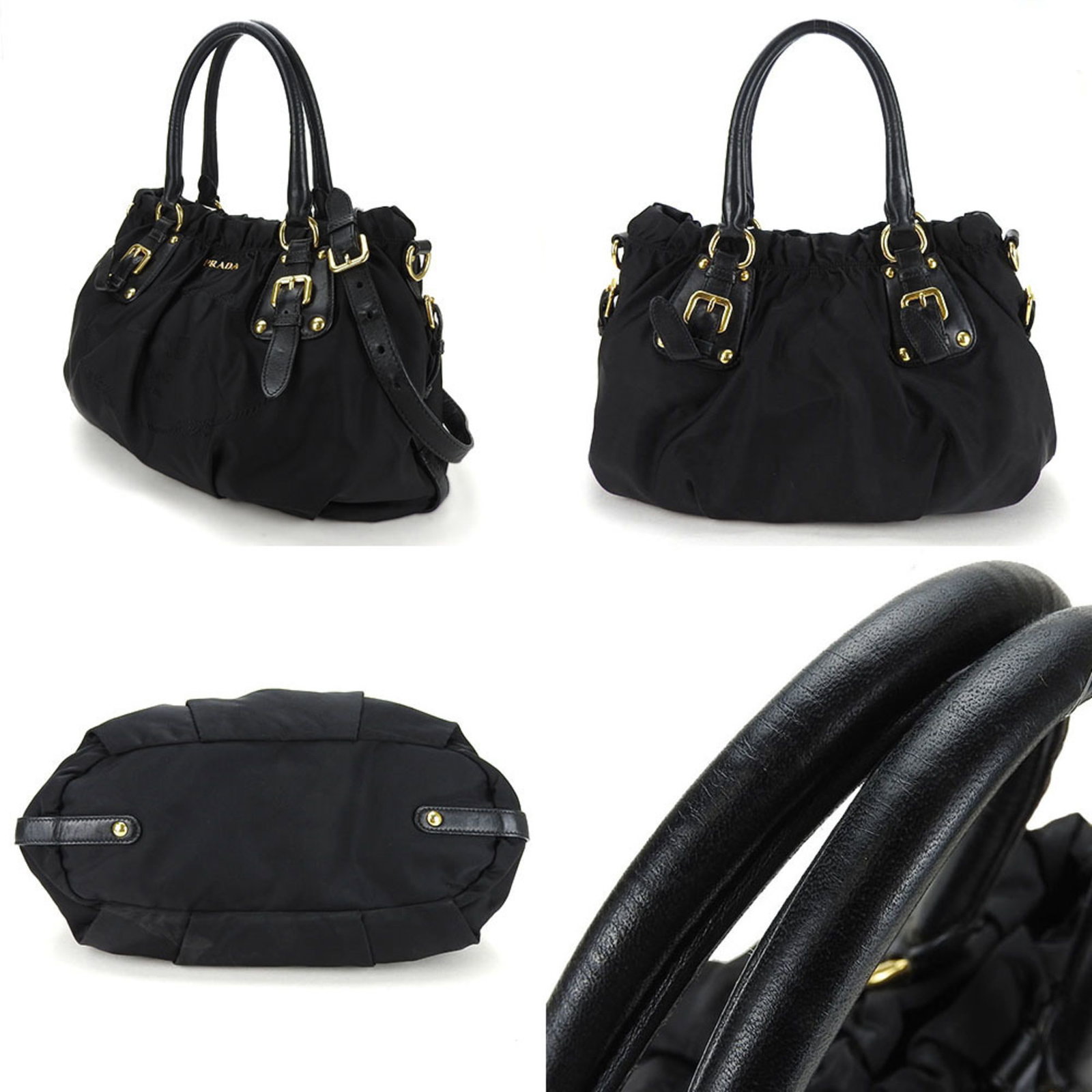 Handbag Nylon Leather by Prada - 2
