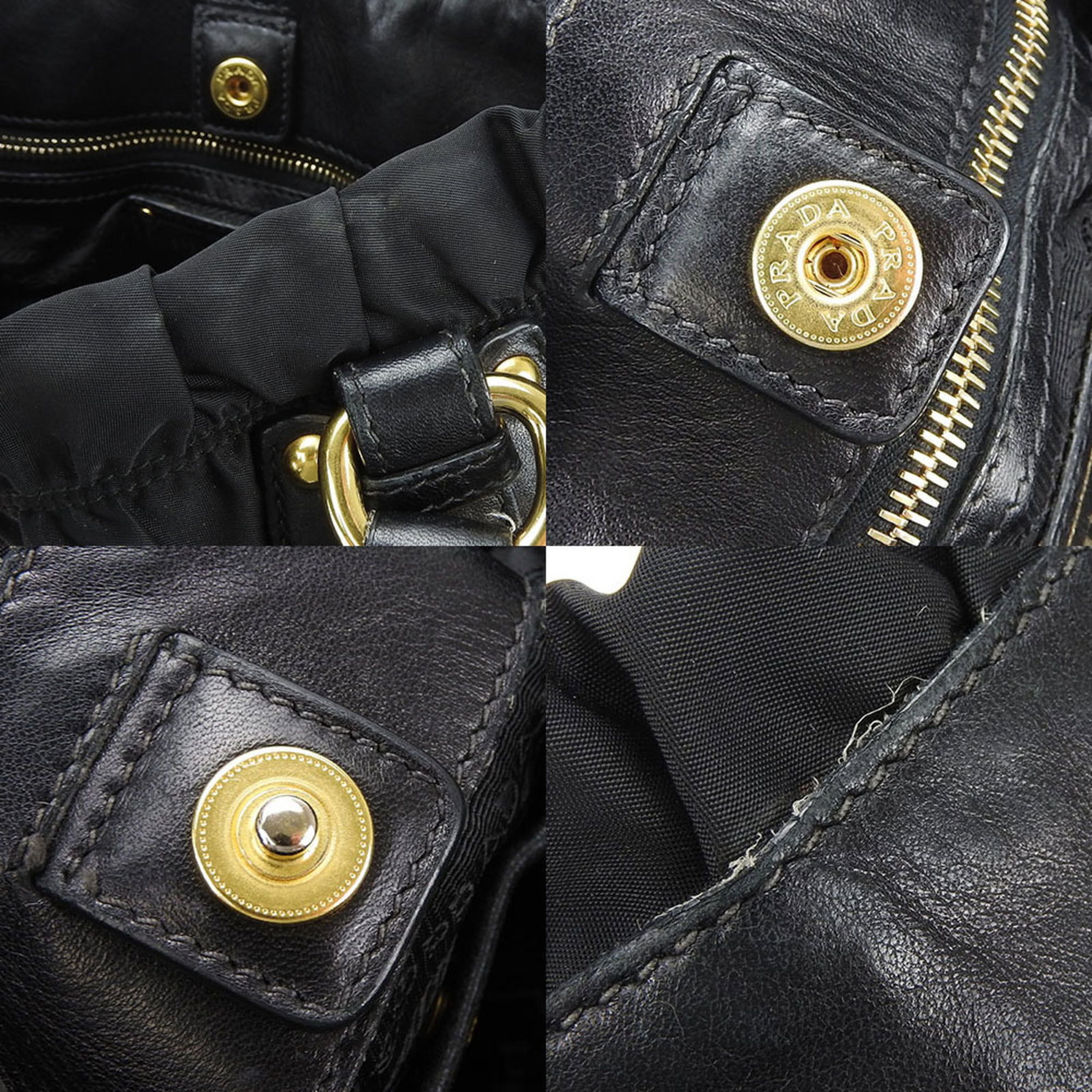 Handbag Nylon Leather by Prada - 7