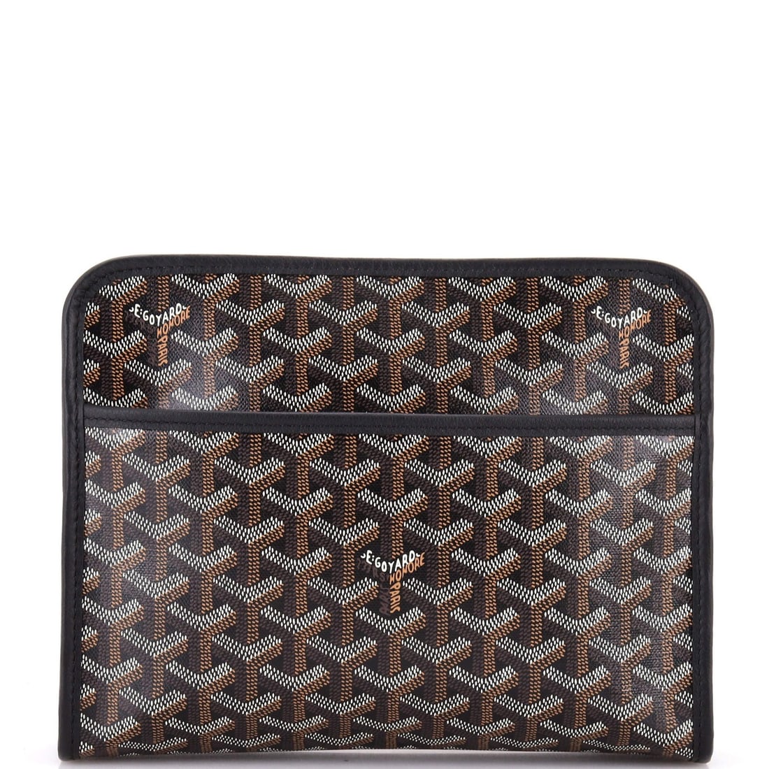 Canvas Coated Jouvence Toiletry Pouch By Goyard: Canvas Coated Jouvence Toiletry Pouch By Goyard Canvas Coated Jouvence Toiletry Pouch By Goyard - A stylish and functional accessory for everyday use. This black canvas coated clutch features a