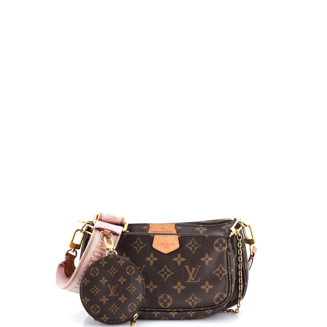 Louis Vuitton Multi Pochette Accessoires Monogram Canvas: Louis Vuitton Multi Pochette Accessoires Monogram Canvas The Louis Vuitton Multi Pochette Accessoires Monogram Canvas is a stylish cross body bag with a rich brown exterior and gold hardware. Measurin