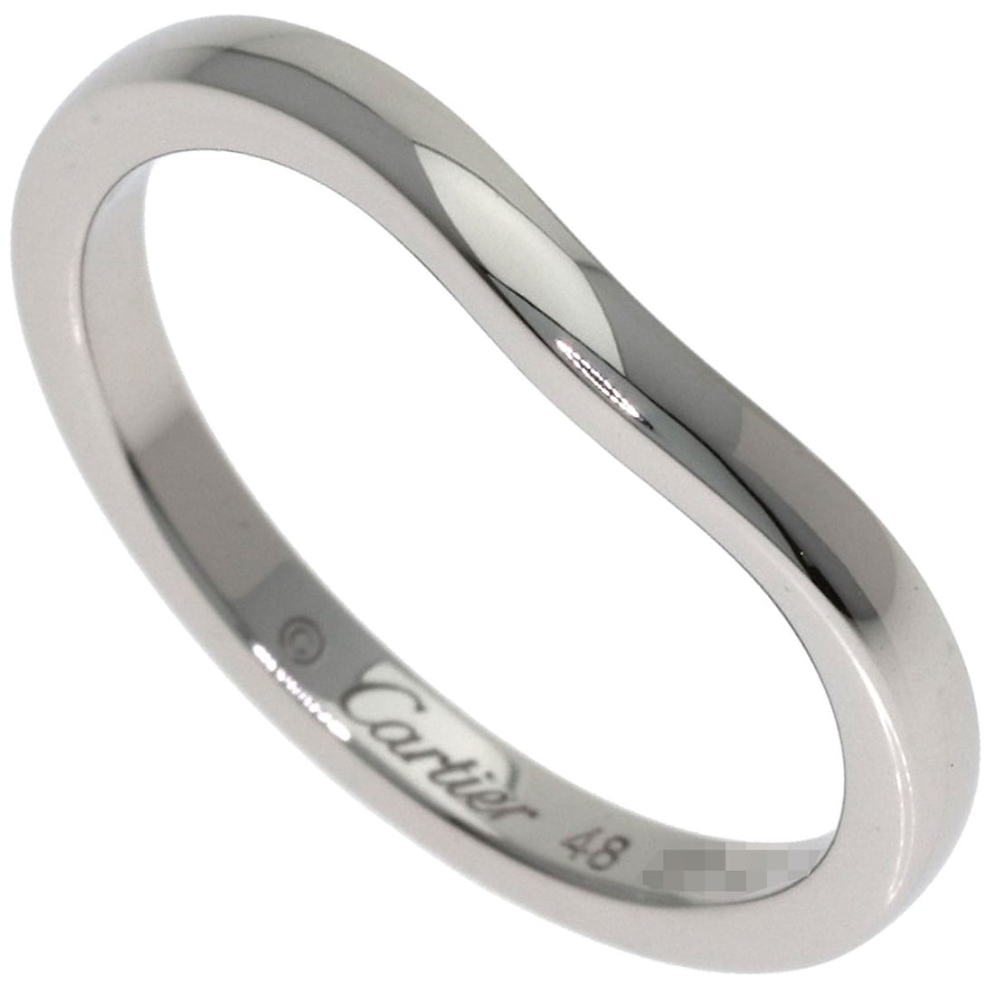 Ring platinum pt950 ballerina ring wedding cartier 48: Ring platinum pt950 ballerina ring wedding cartier 48 Platinum PT950 Cartier ballerina ring in silver, featuring a classic design with no main stone. This elegant ring is made from high-quality platin