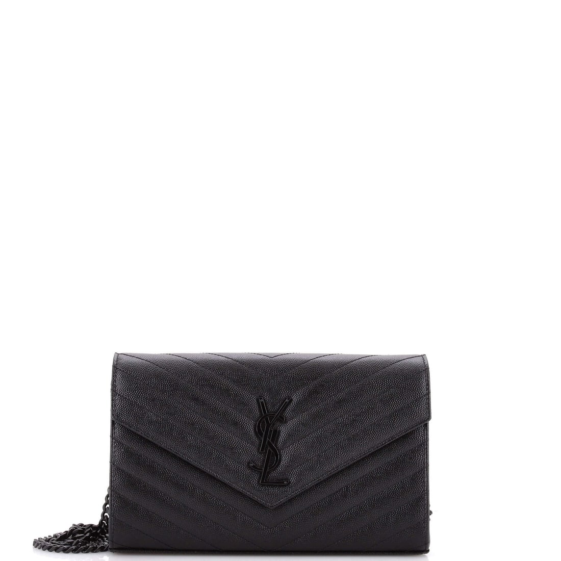 Monogram Wallet Leather Chevron Matelasse Medium Saint Laurent on Chain (1 of 6)