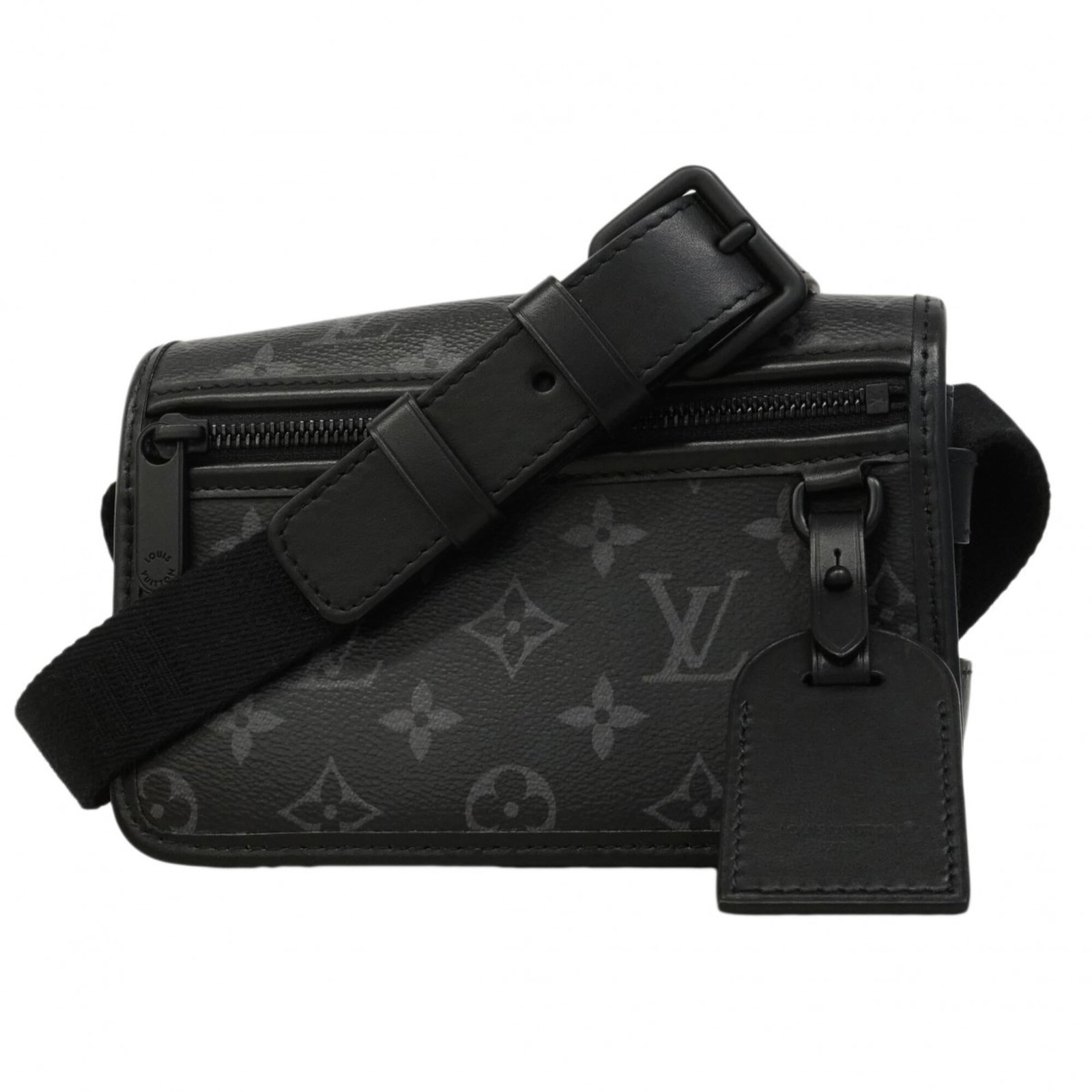Shoulder bag by Louis Vuitton: Shoulder bag by Louis Vuitton Black Louis Vuitton shoulder bag with a classic design, featuring a 13cm x 18.5cm x 6cm size and a few traces of usage visible on the exterior. The bag has some scratches