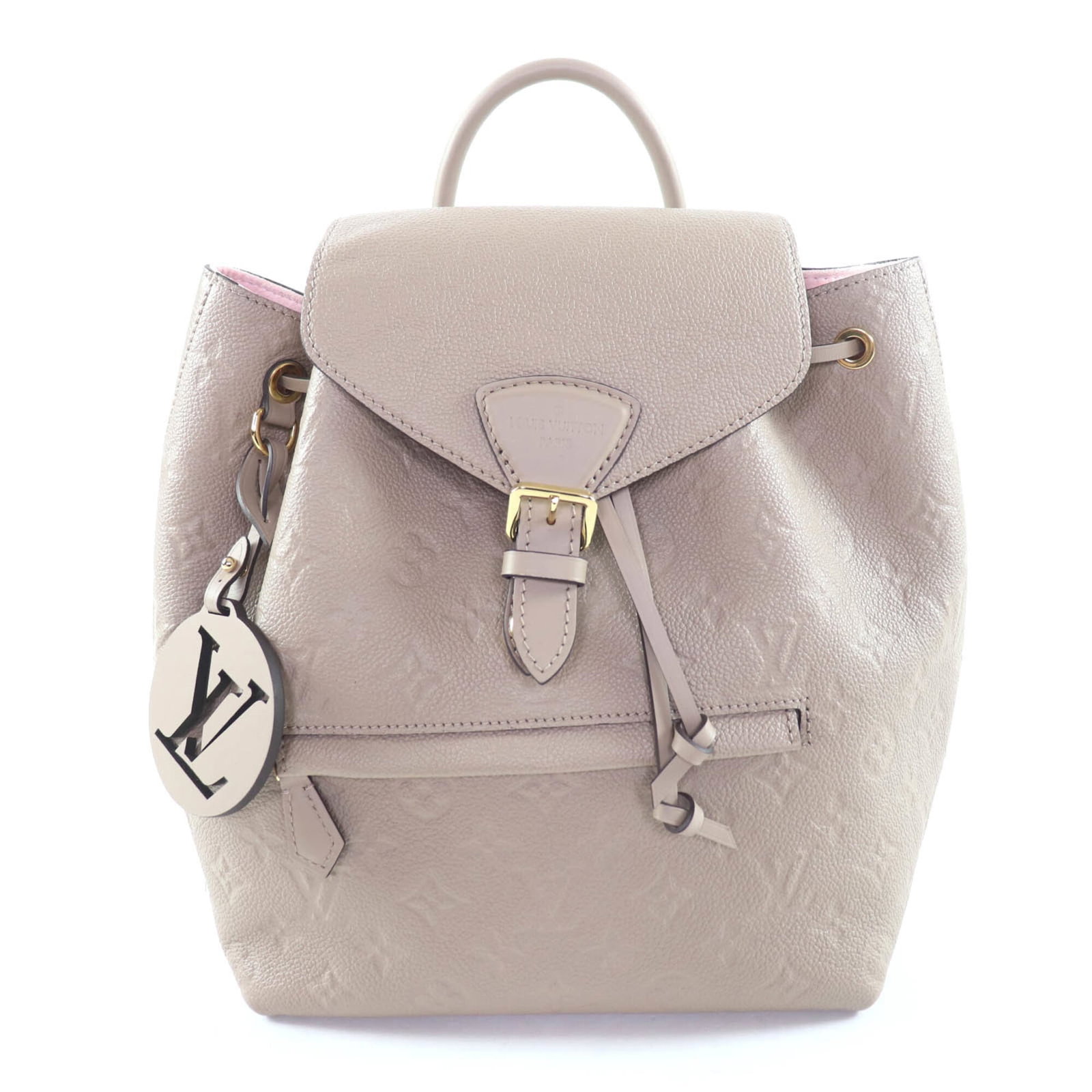 Louis Vuitton Empreinte Backpack Monogram: Louis Vuitton Empreinte Backpack Monogram Gray Beige Louis Vuitton Empreinte Backpack Monogram, featuring the iconic Empreinte pattern in mint condition. This like-new backpack measures 30cm x 30cm x