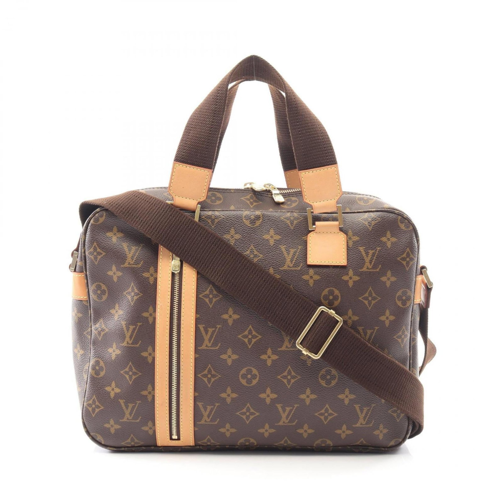 Canvas Leather Coated Monogram Pvc Handbag Louis Vuitton: Canvas Leather Coated Monogram Pvc Handbag Louis Vuitton Canvas Leather Coated Monogram Pvc Handbag Louis Vuitton - A Brown, Monogrammed Handbag with Coated Canvas and Leather Details. This used handb