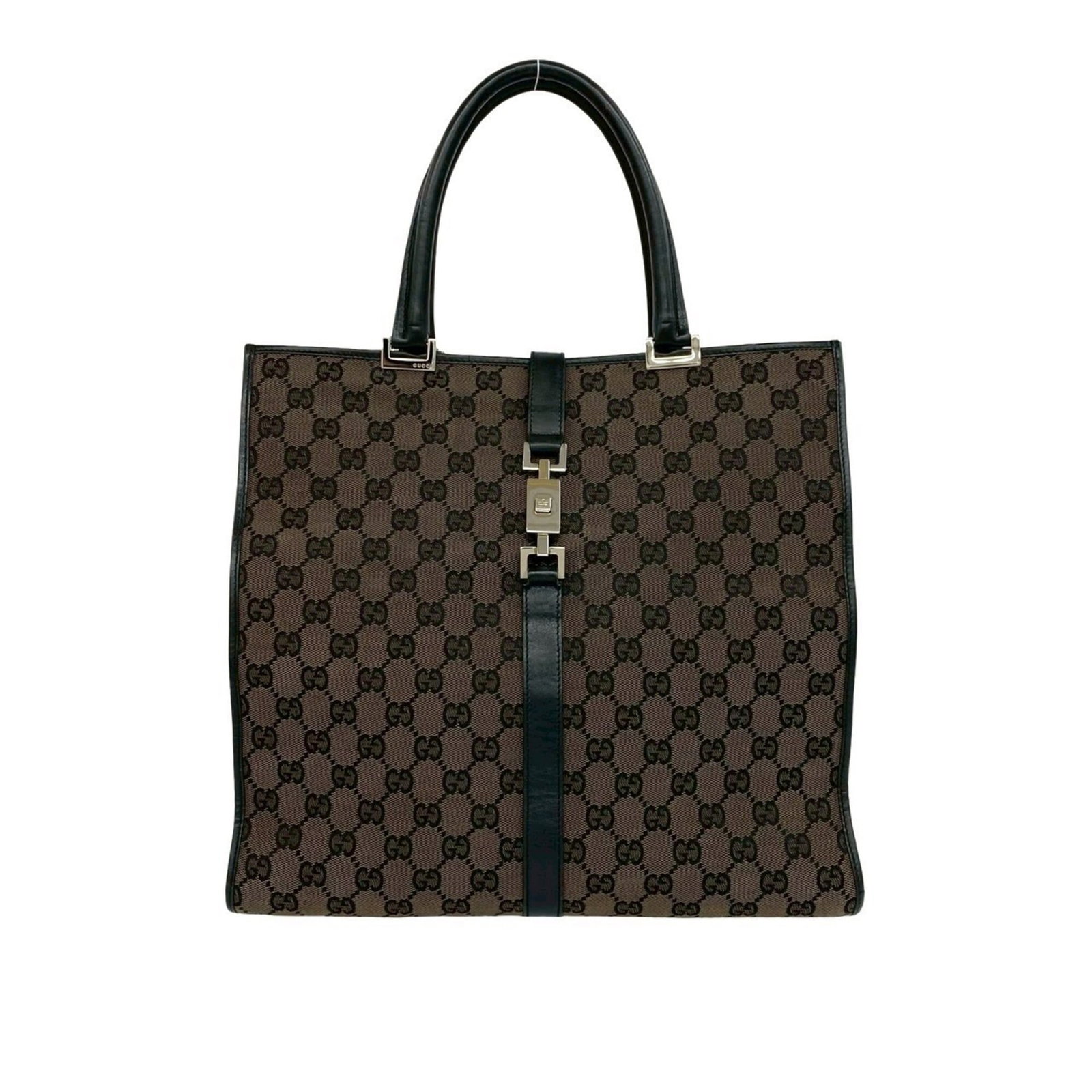 Boston Leather Bag Handbag Gucci: Boston Leather Bag Handbag Gucci Boston Leather Bag Handbag Gucci in Black and Brown. This classic Boston bag features high-quality leather and canvas construction, with a timeless design that exudes 