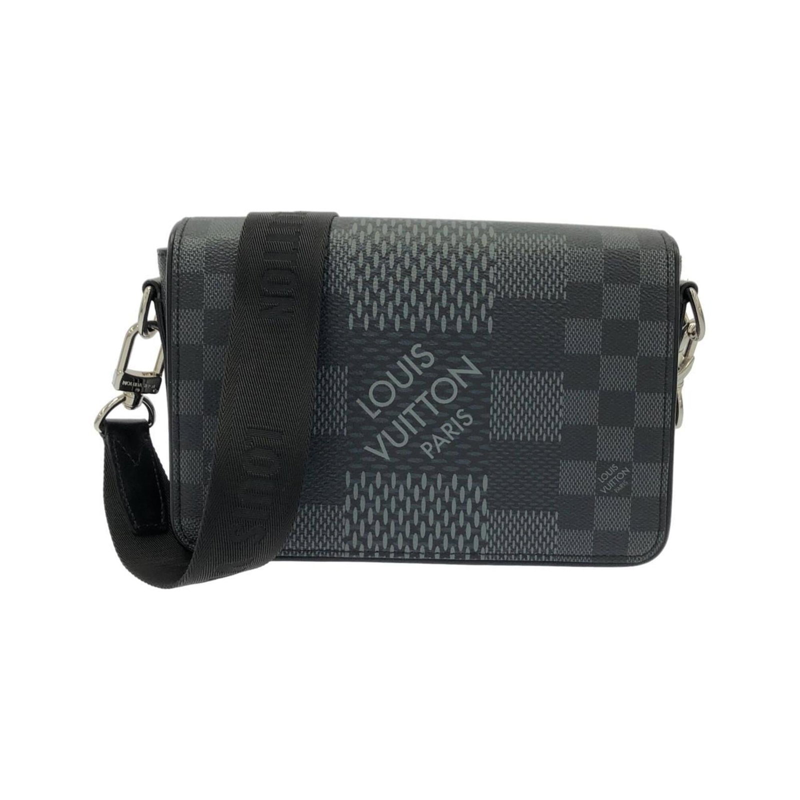 Canvas Coated Bag Shoulder Vuitton Louis: Canvas Coated Bag Shoulder Vuitton Louis Canvas Coated Bag Shoulder Vuitton Louis - A versatile and stylish shoulder bag with coated canvas material, silver hardware, and a sleek graphite color.