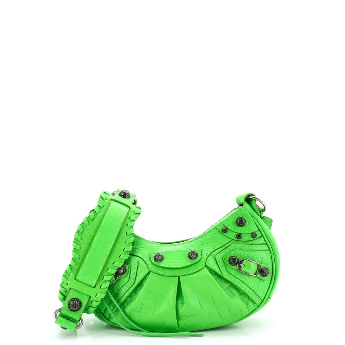 Giant Crocodile Studs Shoulder Bag Leather Embossed Balenciaga Le Cagole XS (1 of 6)