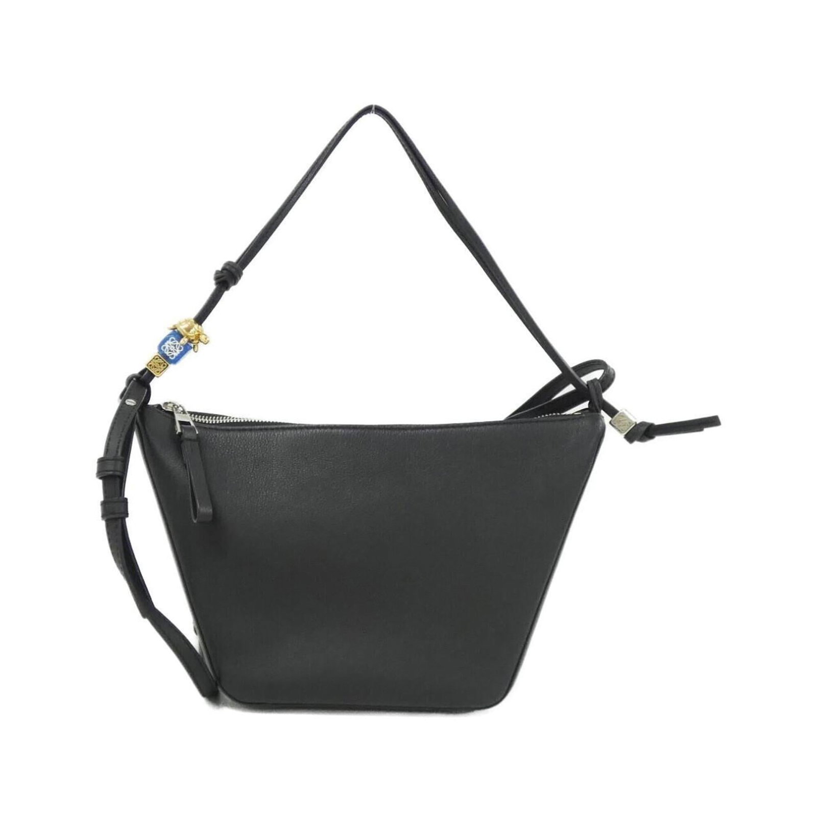Handbag Leather Shoulder Bag By: Handbag Leather Shoulder Bag By Calfskin leather shoulder bag with silver hardware, featuring a classic design and timeless elegance. Measuring 17cm x 27cm x 10cm, this black shoulder bag has been