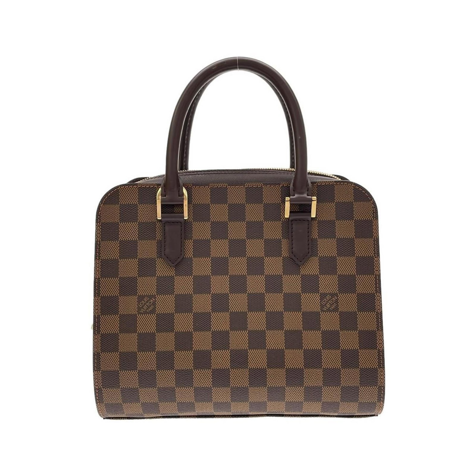 Canvas coated handbag Louis Vuitton: Canvas coated handbag Louis Vuitton Damier Canvas, Ebene handbag in excellent condition. This Louis Vuitton coated canvas bag features the iconic Damier pattern and has a classic design that exudes ti