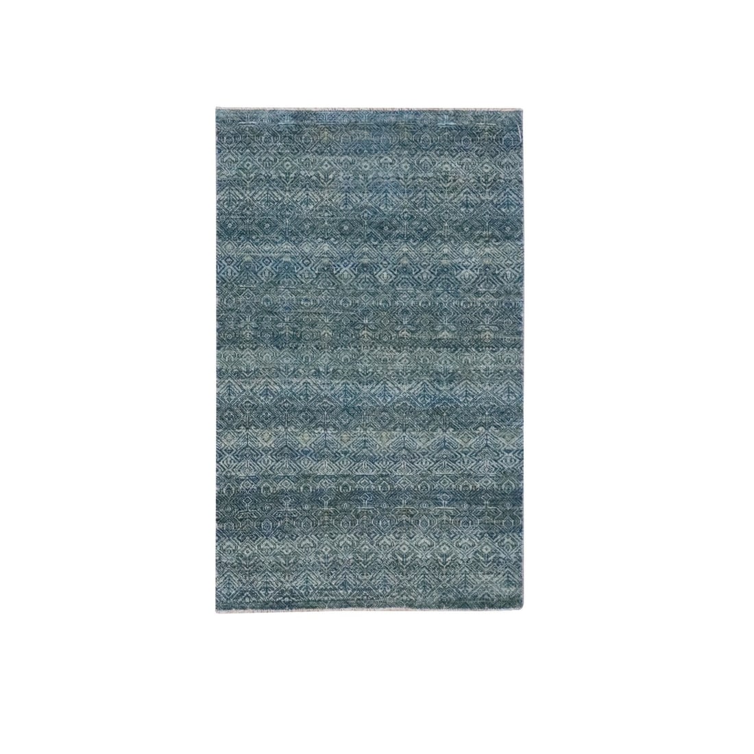 3'x5' Ocean Blue Kohinoor Herat Pattern Wool Hand Knotted Oriental Rug (1 of 7)