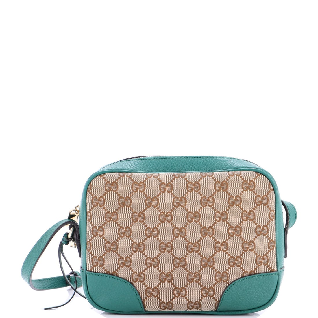 GG Canvas Leather Crossbody Bag Bree Disco Gucci Mini: GG Canvas Leather Crossbody Bag Bree Disco Gucci Mini The GG Canvas Leather Crossbody Bag Bree Disco Gucci Mini features a striking green exterior with canvas plain leather accents, adding a touch of