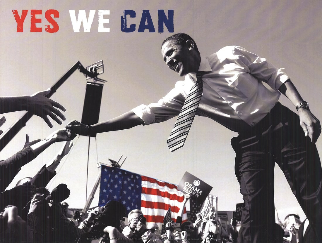 Obama Barack RAEDLE Joe: YES WE Crowd CAN 12.25" x 16" Lithograph 2008: Obama Barack RAEDLE Joe: YES WE Crowd CAN 12.25" x 16" Lithograph 2008 Item Specifics: Artist: Joe Raedle Brand: Raedle Joe Exact Year: 2008 Height: 12.25 Item Height: 12.25 Item Width: 16 Subject: