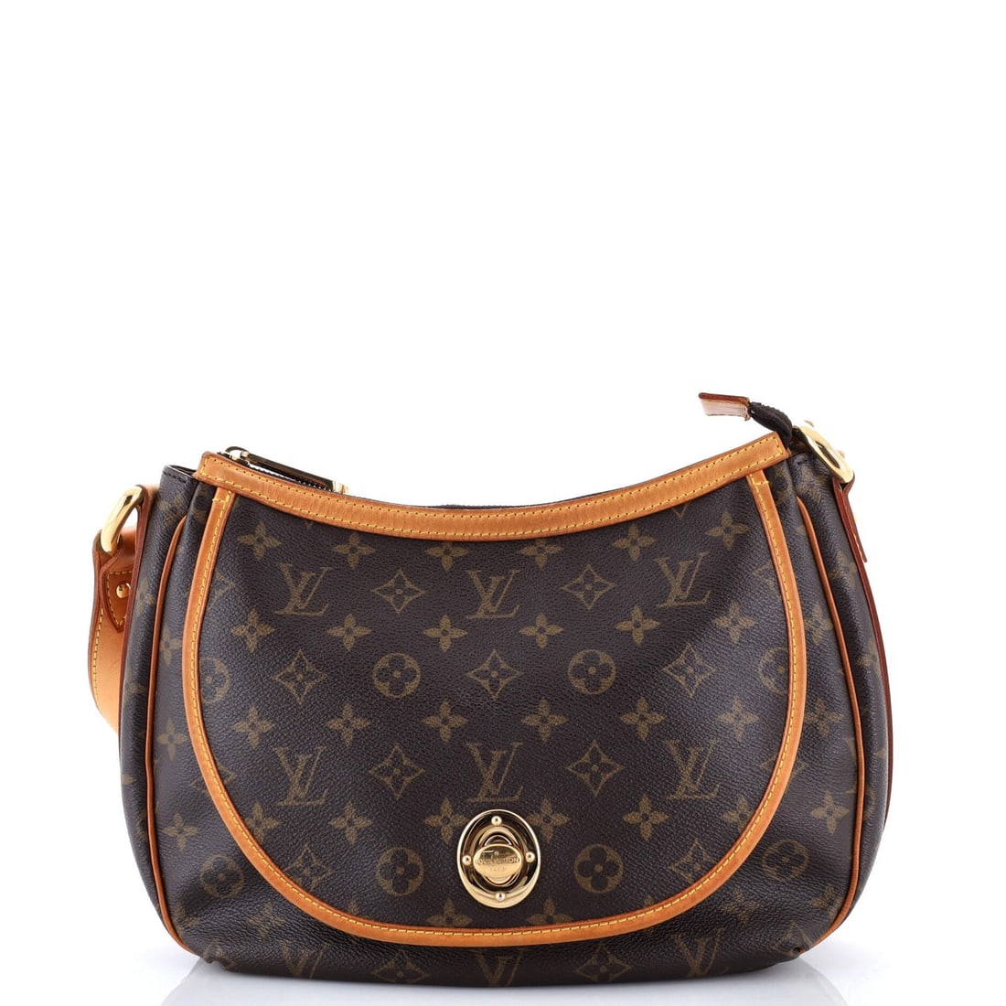 Louis Vuitton Tulum Handbag Monogram Canvas PM: Louis Vuitton Tulum Handbag Monogram Canvas PM Brown Louis Vuitton Tulum Handbag Monogram Canvas PM in good condition, featuring a classic shoulder bag design with a canvas coated exterior and gold ha