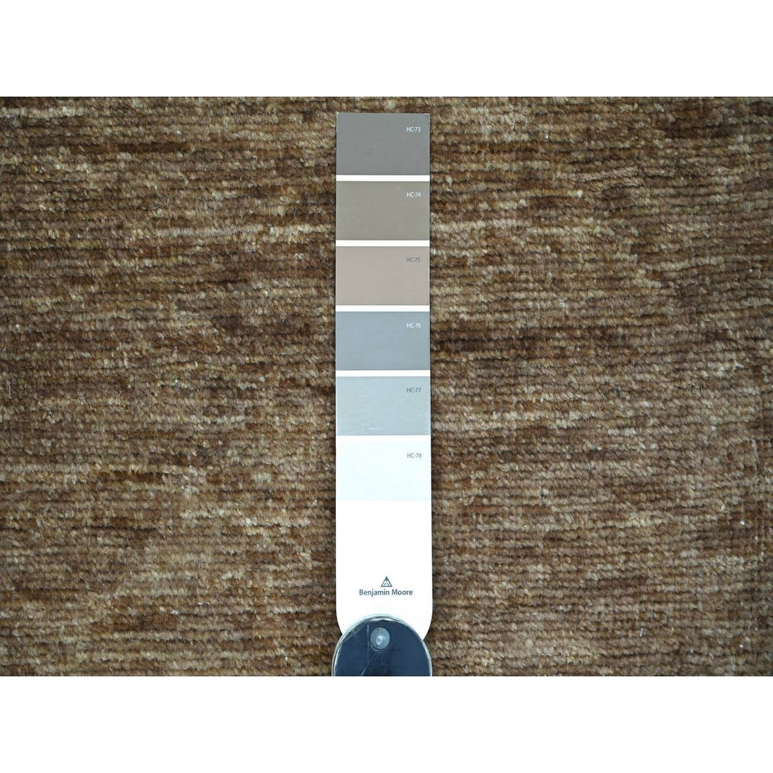 Brown Pattern Solid Hand Knotted Ghazni Wool Runner Rug 2'8"x7'4 - 3