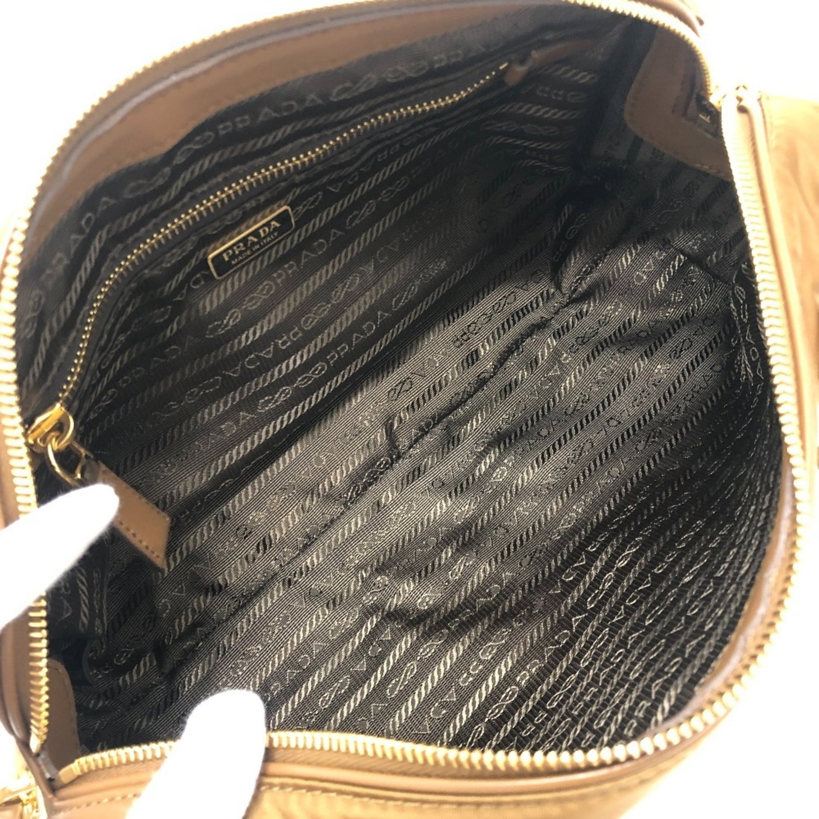 Nylon Leather Prada Shoulder Bag - 12
