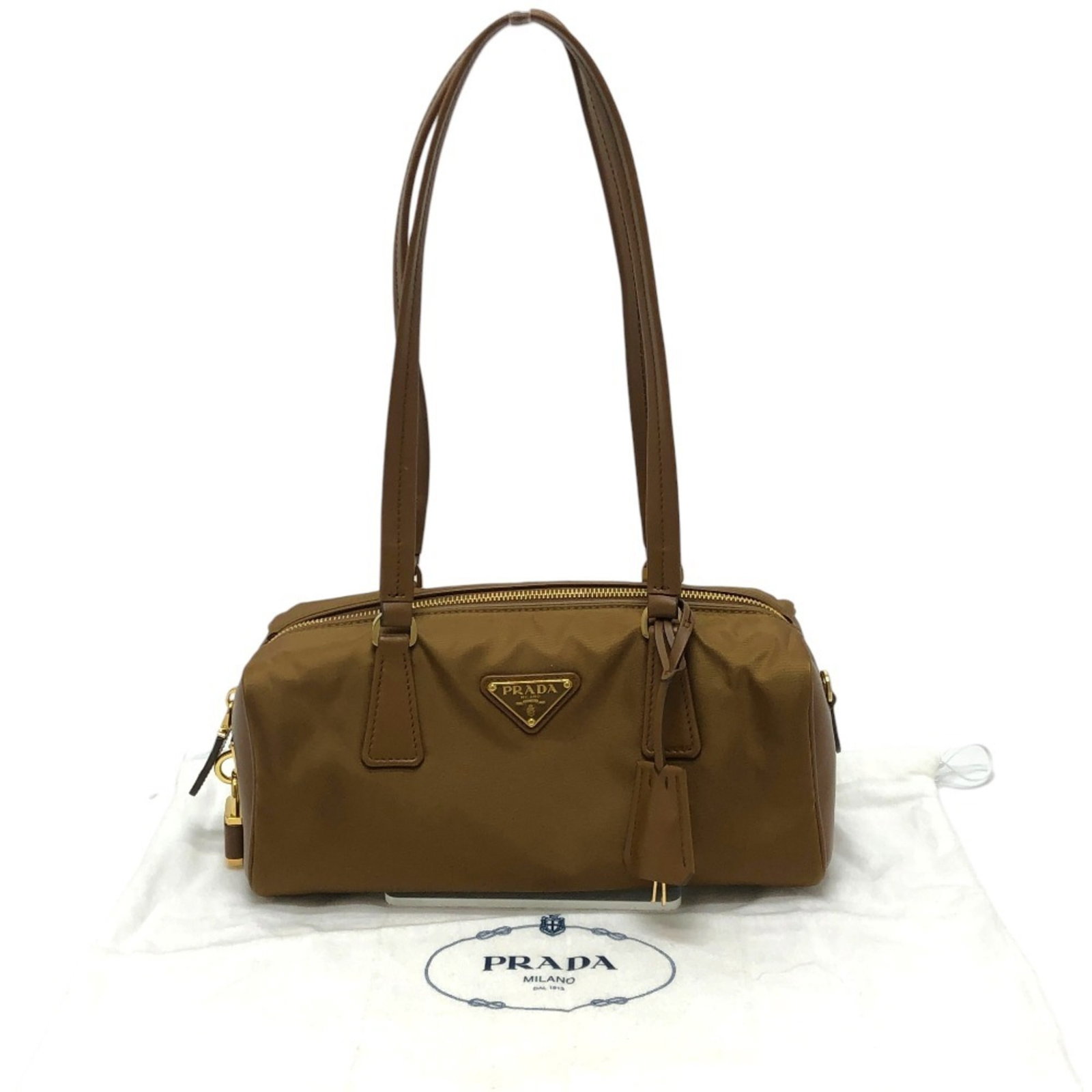 Nylon Leather Prada Shoulder Bag - 16