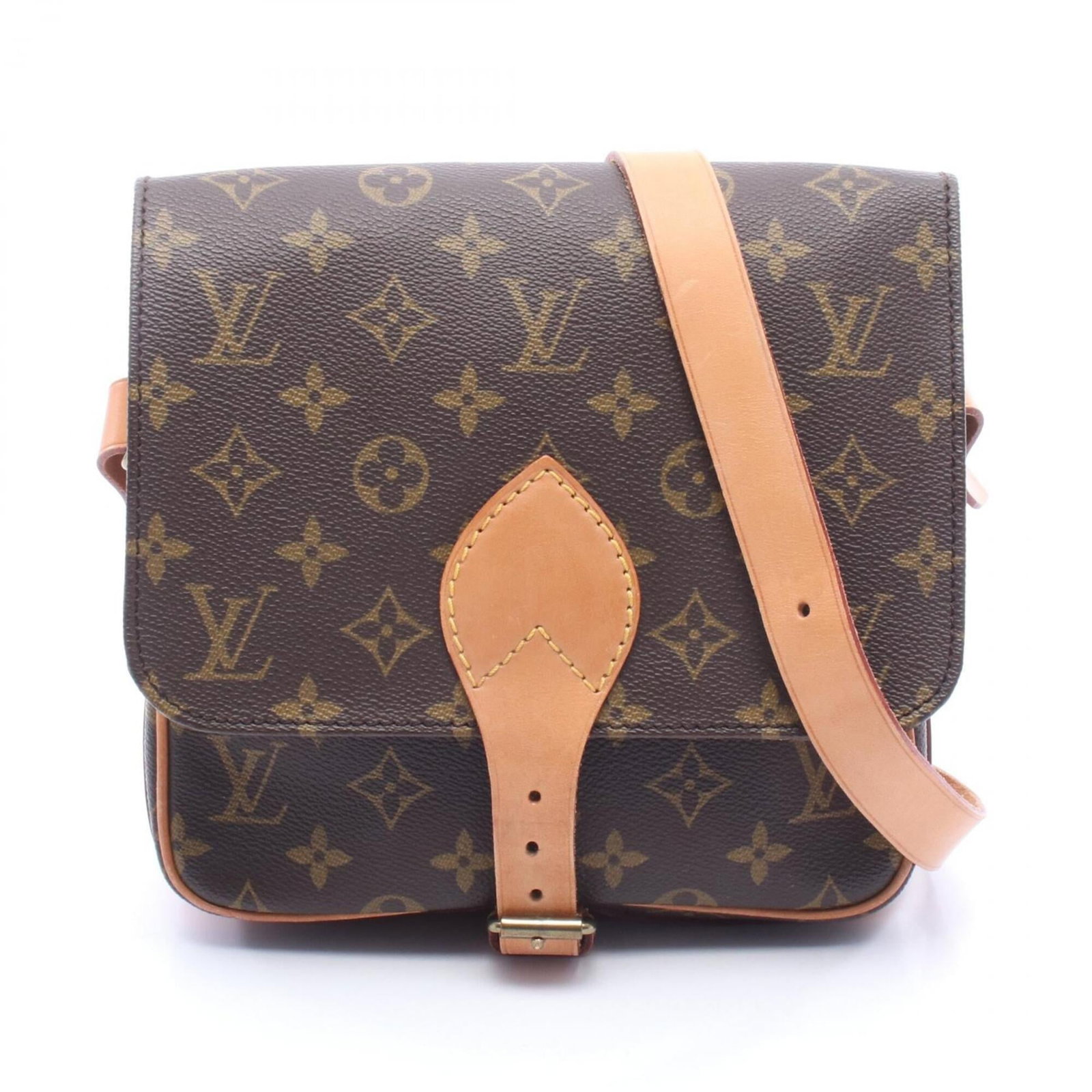 Shoulder Bag Coated Canvas Leather By Louis Vuitton: Shoulder Bag Coated Canvas Leather By Louis Vuitton Coated canvas and leather come together in this classic Louis Vuitton shoulder bag, featuring the iconic monogram pattern. With its brown color and