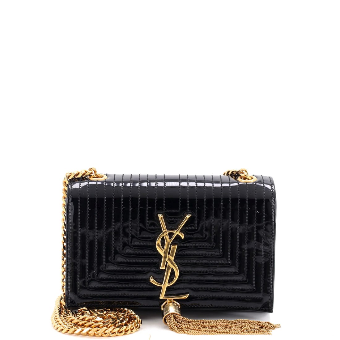 Saint Laurent Classic Monogram Small Patent Quilted Tassel Crossbody Bag (1 of 6)