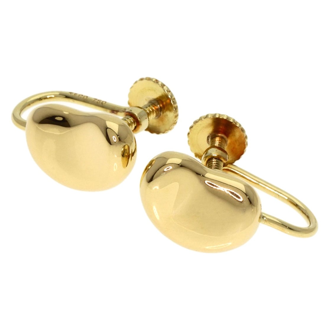 K18 Gold Yellow Bean Earring Tiffany (1 of 5)