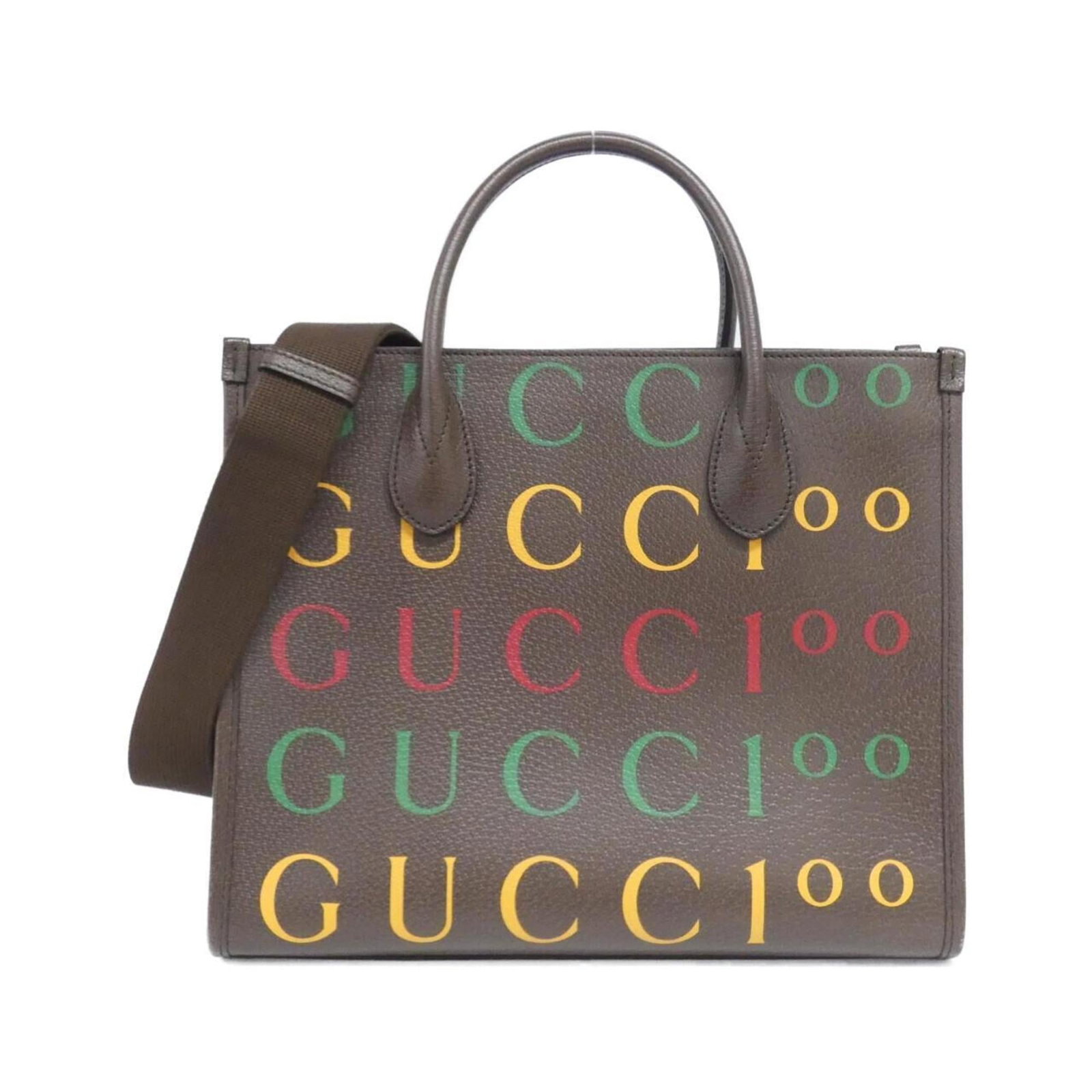 Handbag Leather Gucci: Handbag Leather Gucci This Gucci handbag features high-quality brown leather and gold hardware, showcasing a classic design with subtle scratches and minor dirt marks. Made from genuine leather, the