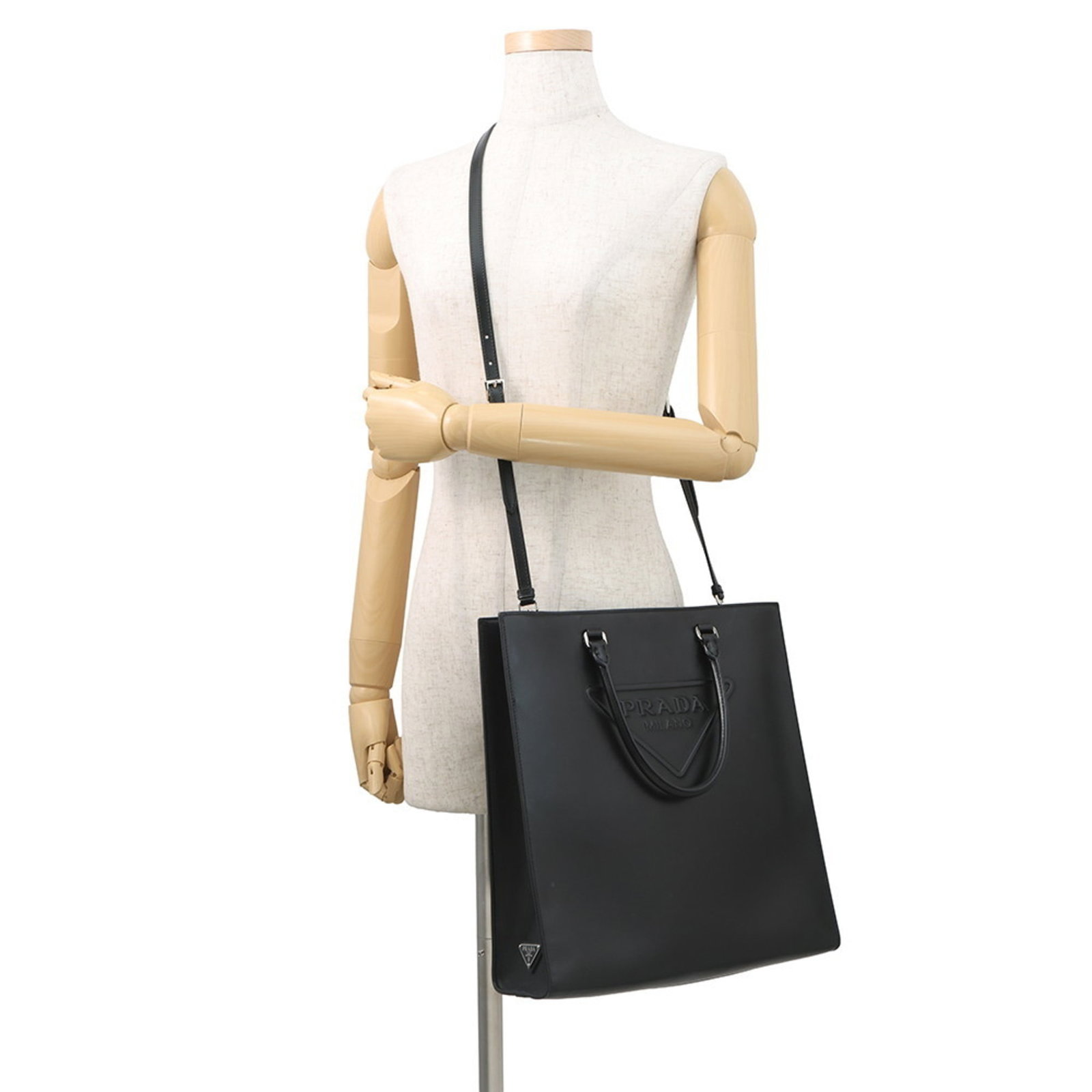 Leather Prada Tote Bag - 5