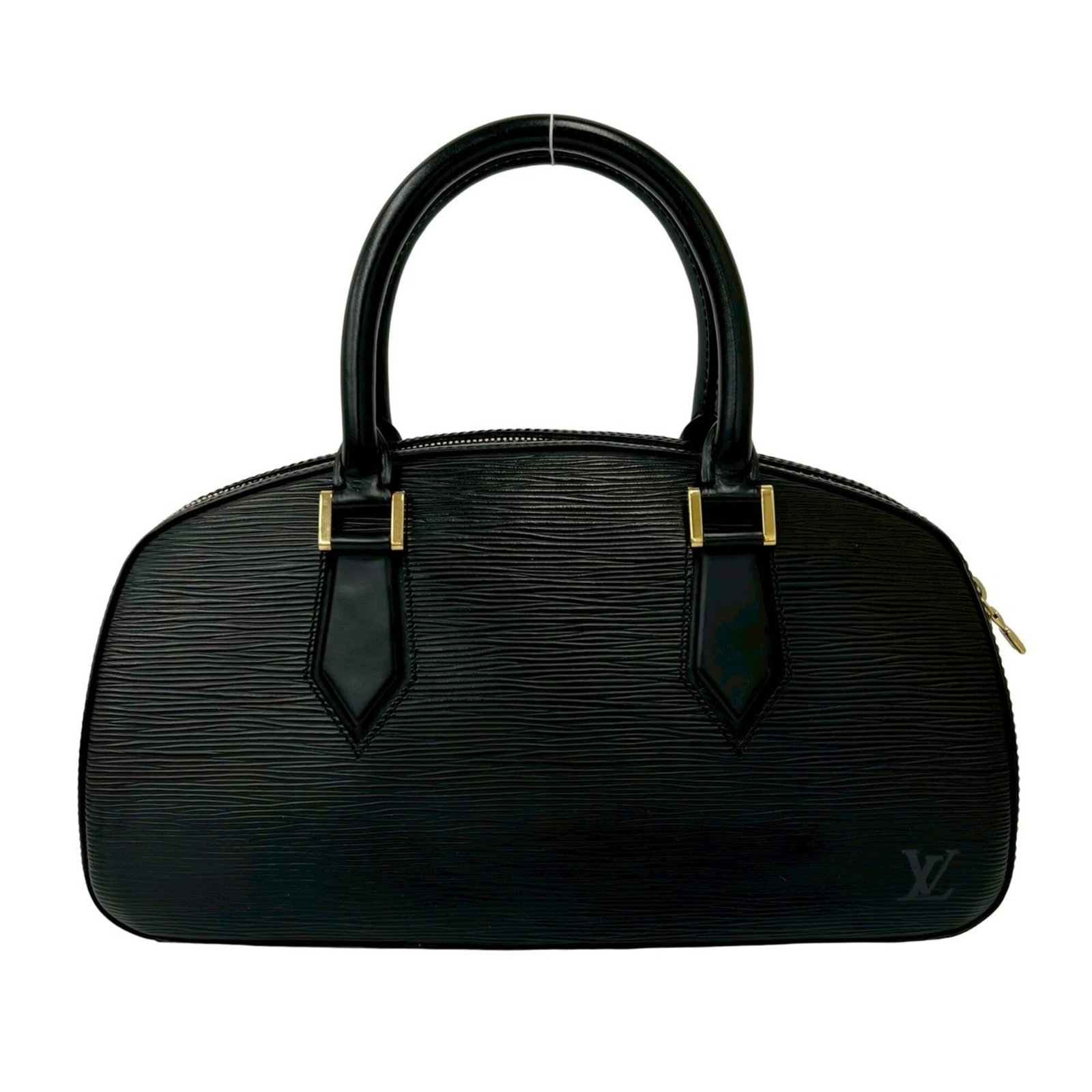Leather Louis Vuitton Handbag Boston Bag: Leather Louis Vuitton Handbag Boston Bag Black leather Louis Vuitton Boston bag with a classic design, featuring a timeless silhouette and elegant lines. Measuring 18cm x 32cm x 10cm, it has been well