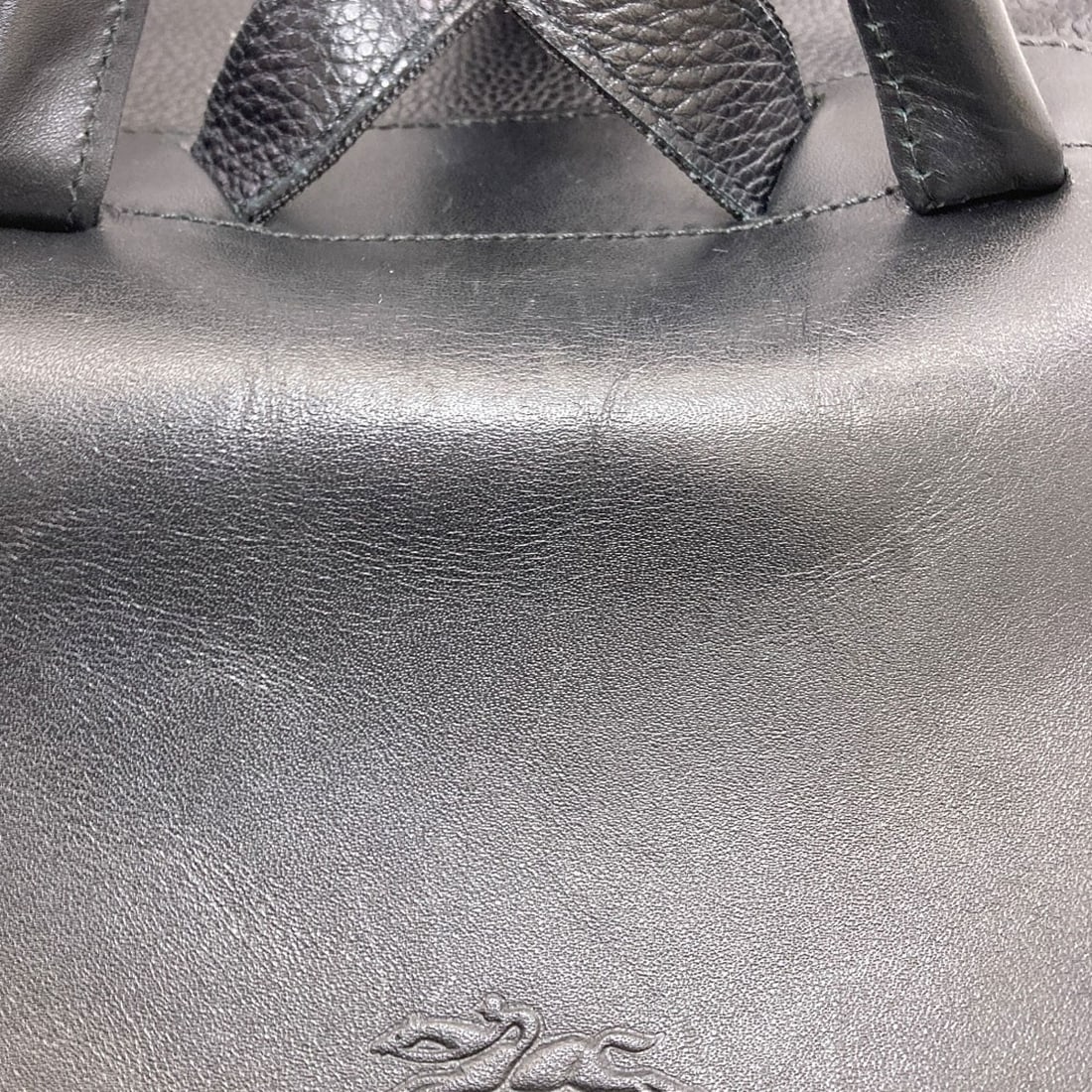 Logo Backpack Daypack Leather Longchamp - 11
