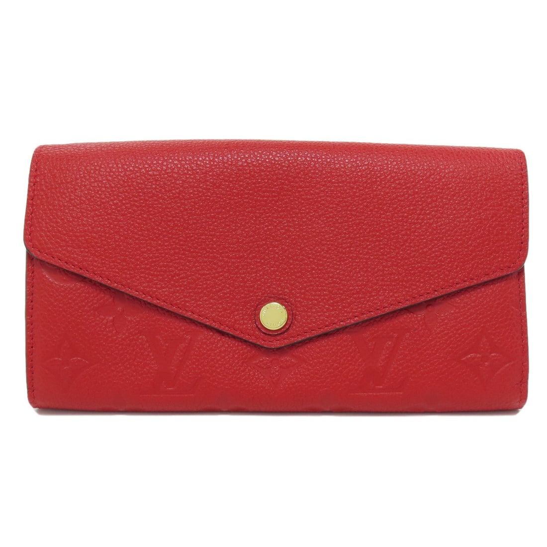 M61181 Portefeiulle Wallet With Coin Sarah Long Louis Vuitton: M61181 Portefeiulle Wallet With Coin Sarah Long Louis Vuitton Red Empreinte Louis Vuitton wallet with coin pocket, designed in the iconic long style. This classic design features a striking red exteri