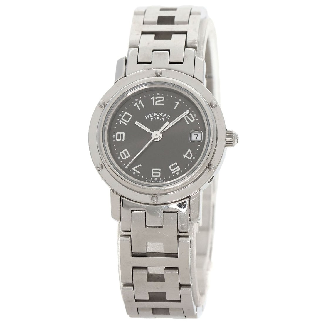 Clipper Watches From Hermes Cl4.210 Stainless Steel: Clipper Watches From Hermes Cl4.210 Stainless Steel Clipper Watches from Hermes feature a stainless steel case with a silver exterior and black dial, making for a sleek and modern timepiece. The