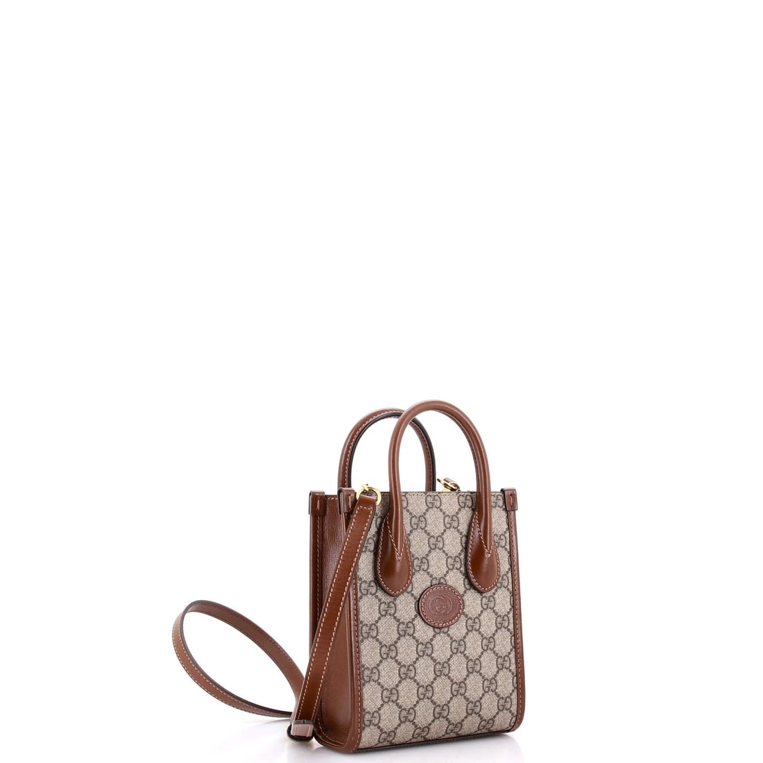 Mini GG Coated Canvas Patch Interlocking Tote Gucci - 2