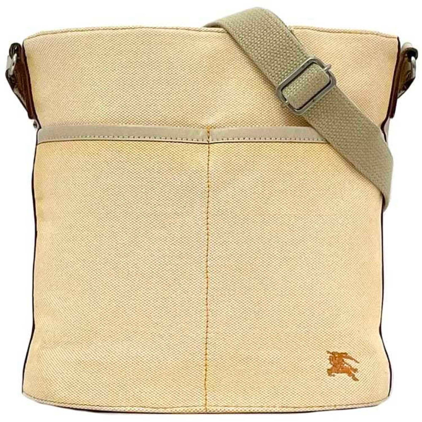 Burberry Shoulder Bag Canvas: Burberry Shoulder Bag Canvas Canvas shoulder bag from Burberry, featuring a classic design with a beige and orange color combination. The bag has a durable canvas material and measures 26cm x 26.5cm