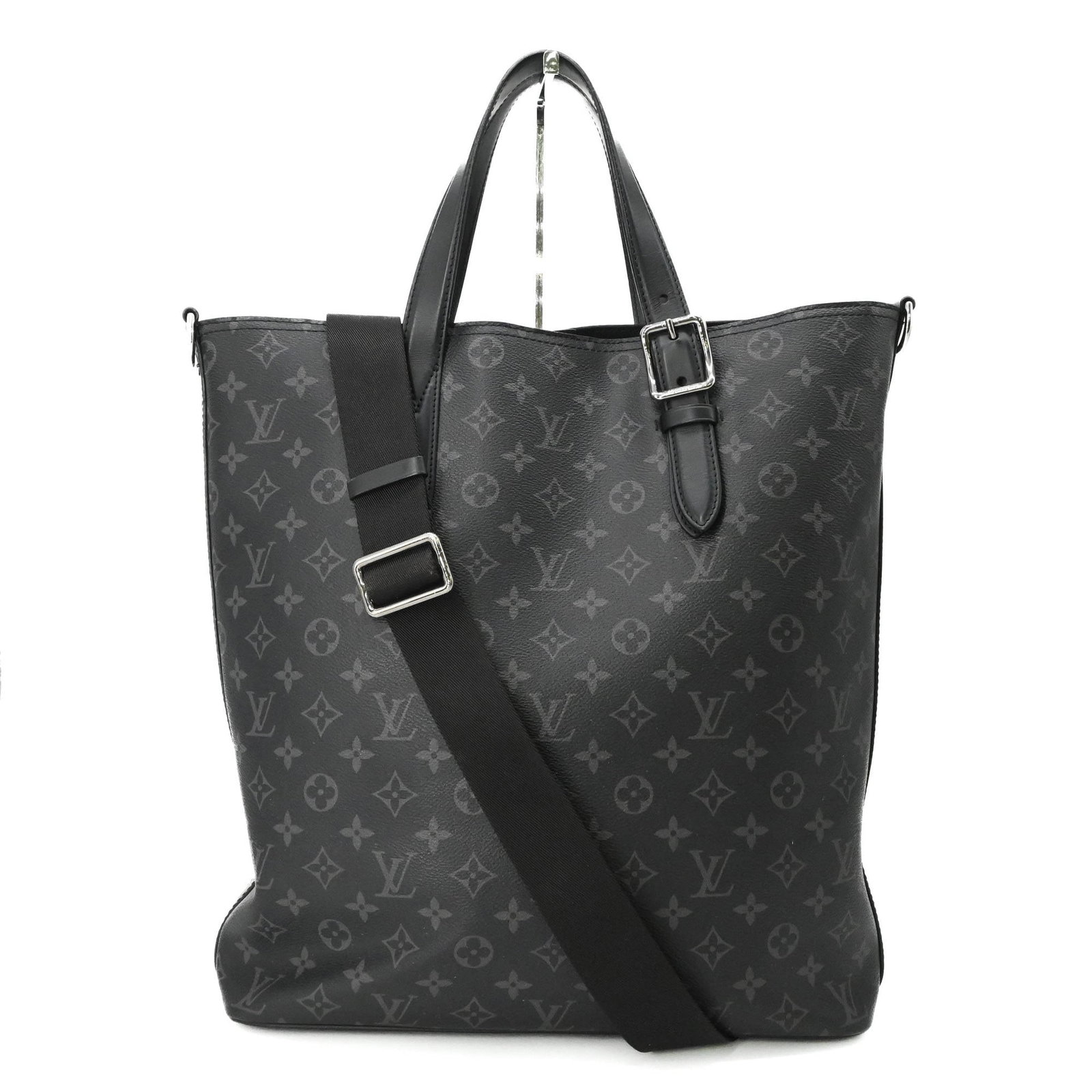 Louis Vuitton Tote Bag Monogram Eclipse: Louis Vuitton Tote Bag Monogram Eclipse Black Monogram Eclipse Louis Vuitton Tote Bag, with its iconic design and signature monogram pattern, adds a touch of luxury to any outfit. Measuring 19cm x