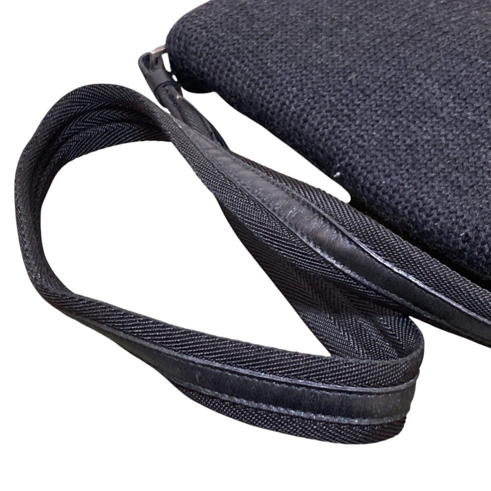 Prada Shoulder Bag Wool Leather - 8