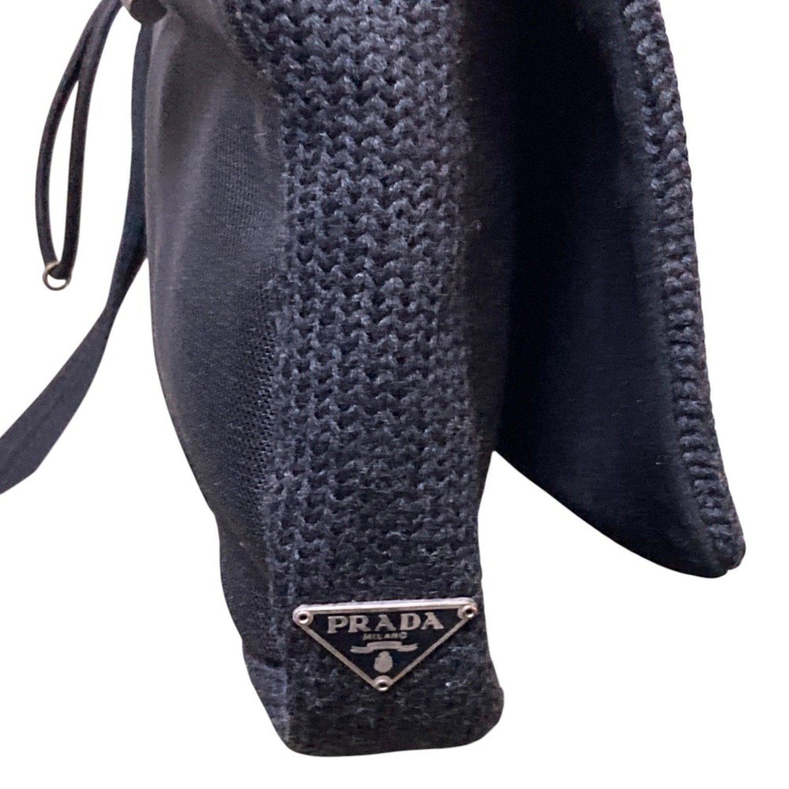 Prada Shoulder Bag Wool Leather - 9