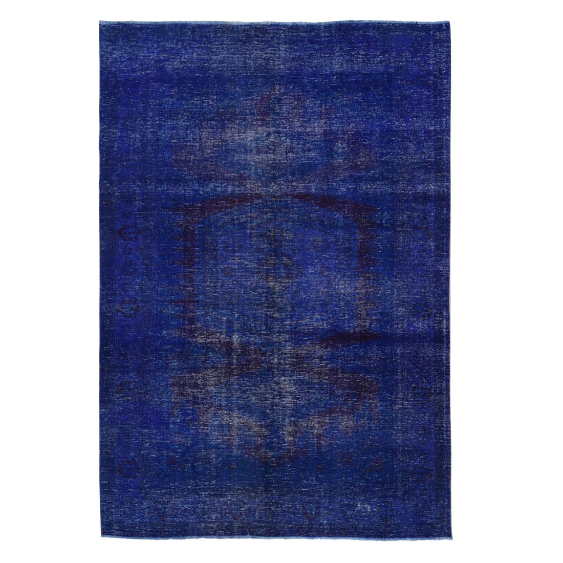 6'10"x10'1" Purple Overdyed Zoroastrian Viss Design Wool Hand Knotted Rug (1 of 11)