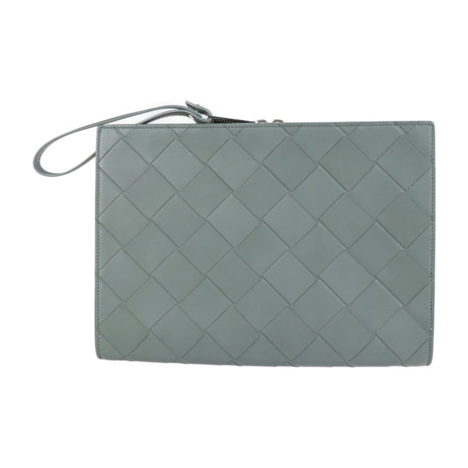 Leather Document Bag Clutch Bottega Veneta: Leather Document Bag Clutch Bottega Veneta Bottega Veneta's iconic leather document bag clutch boasts a timeless gray hue and sleek design, featuring a sturdy 17cm strap length. The bag itself