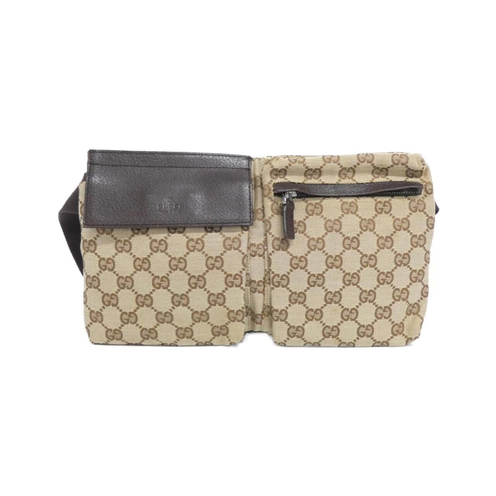 Canvas Gg Pack Fanny Gucci: Canvas Gg Pack Fanny Gucci Canvas GG Pack Fanny Gucci, in beige and brown hues, features a classic design with a subtle canvas material. Measuring 16cm x 29cm x 2cm, it has a compact size that fits co