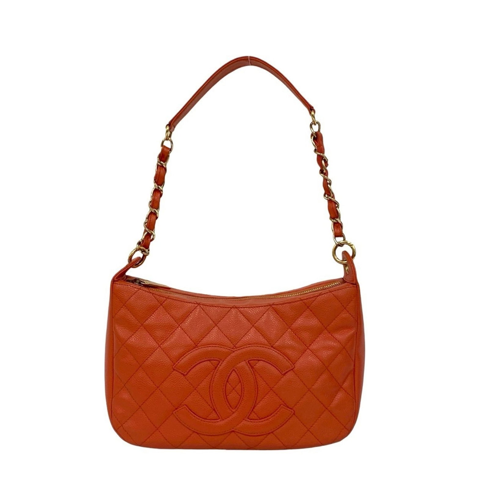 Calfskin Handbag Shoulder Bag Chanel: Calfskin Handbag Shoulder Bag Chanel Calfskin Handbag Shoulder Bag Chanel features a distinctive pink hue and a classic design. Made from high-quality grained calfskin, the bag boasts a timeless