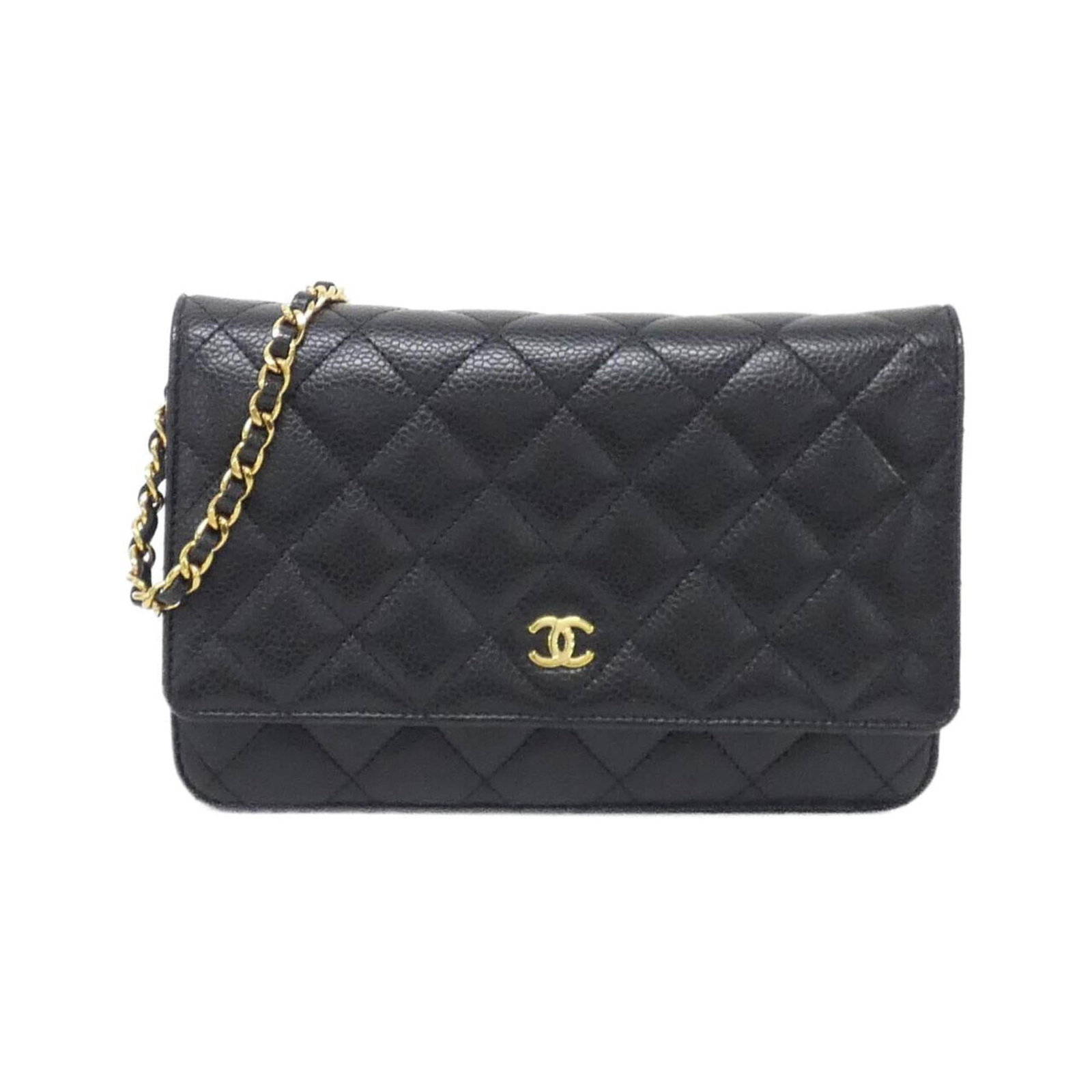 Chain Wallet Grained Calfskin By Chanel: Chain Wallet Grained Calfskin By Chanel Chain Wallet Grained Calfskin By Chanel - A Timeless Piece.The Chain wallet by Chanel features a sleek design made from high-quality grained calfskin, with a cl